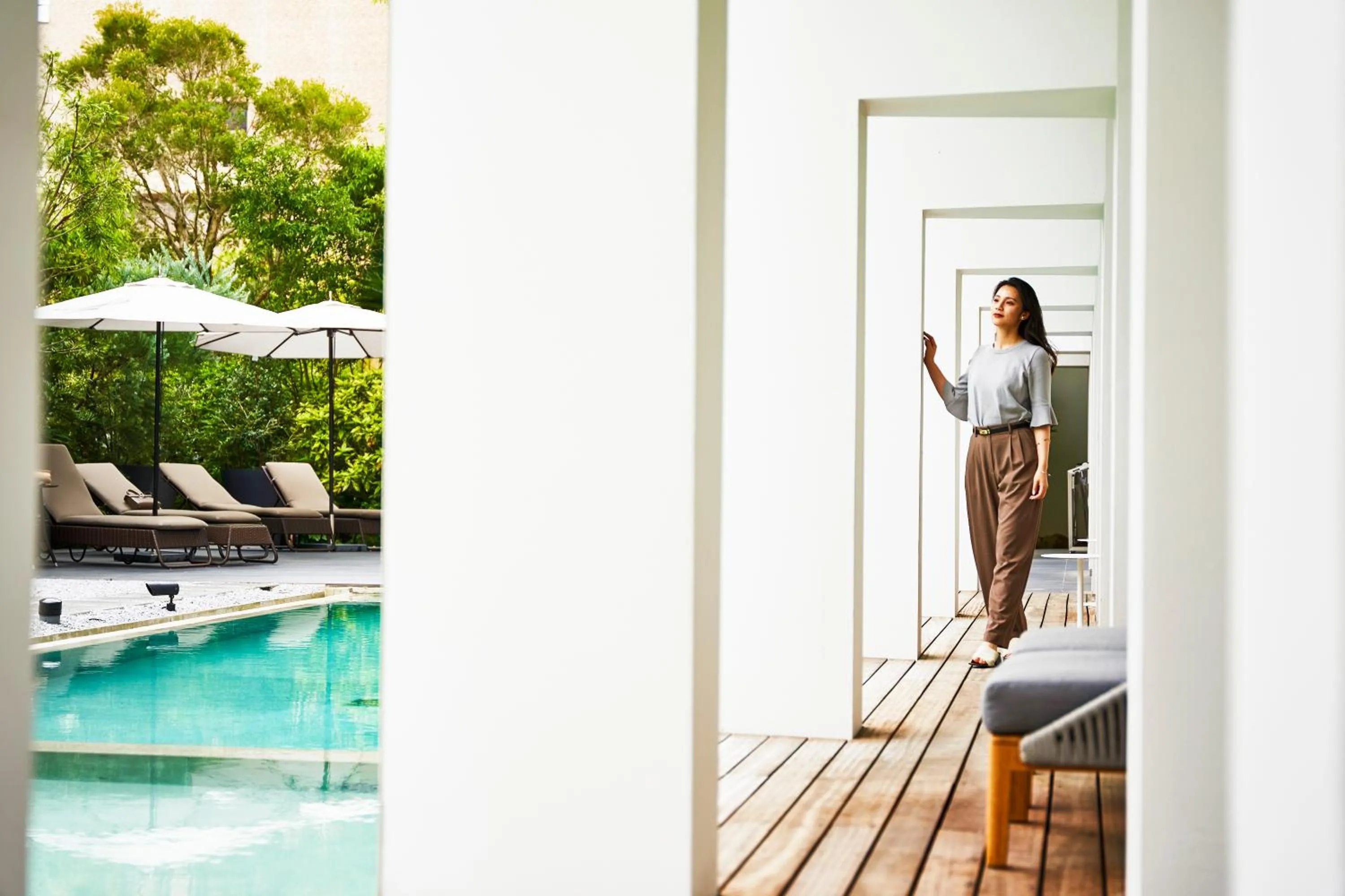 People in Garden Terrace Saga Hotel & Resorts