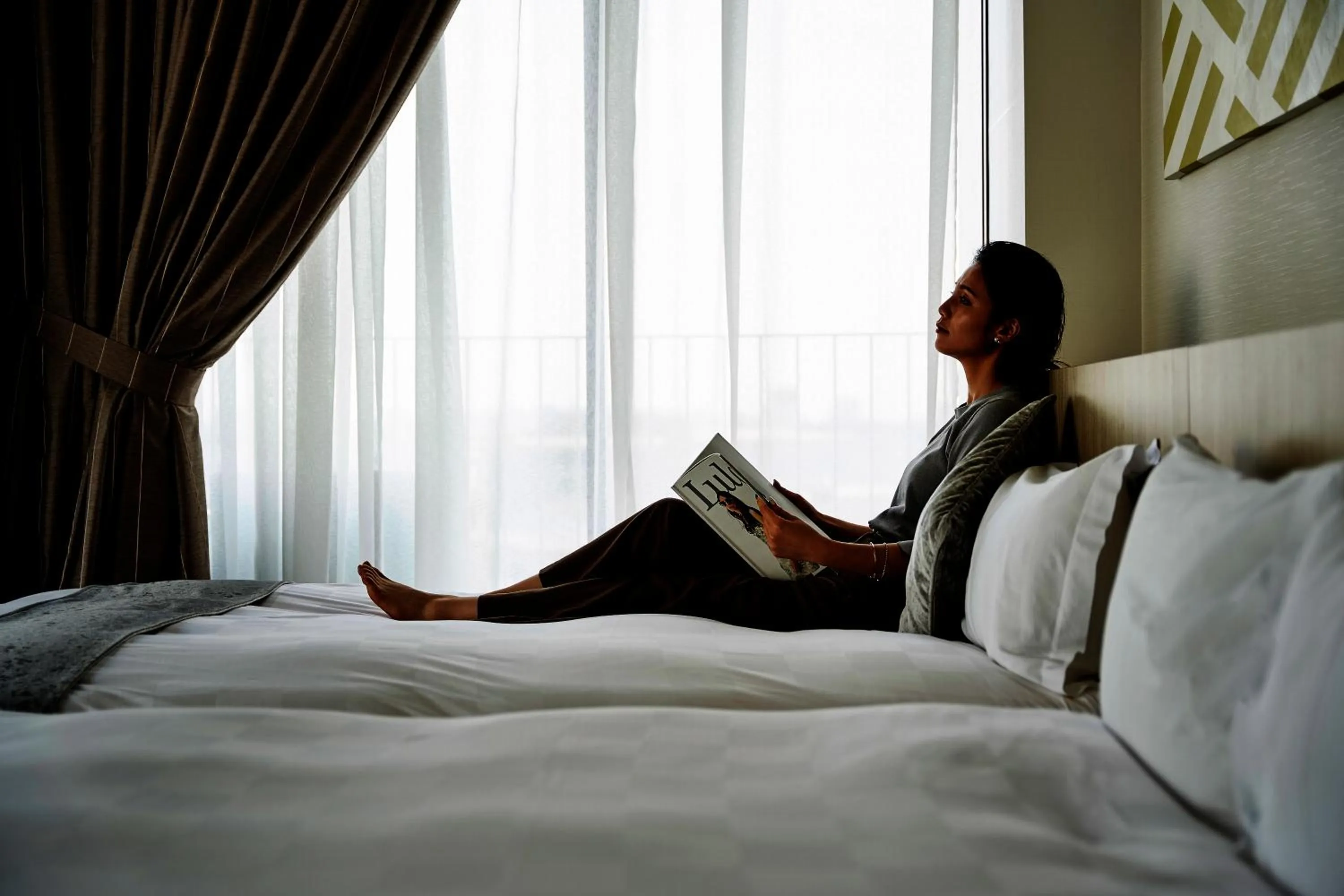 People, Bed in Garden Terrace Saga Hotel & Resorts