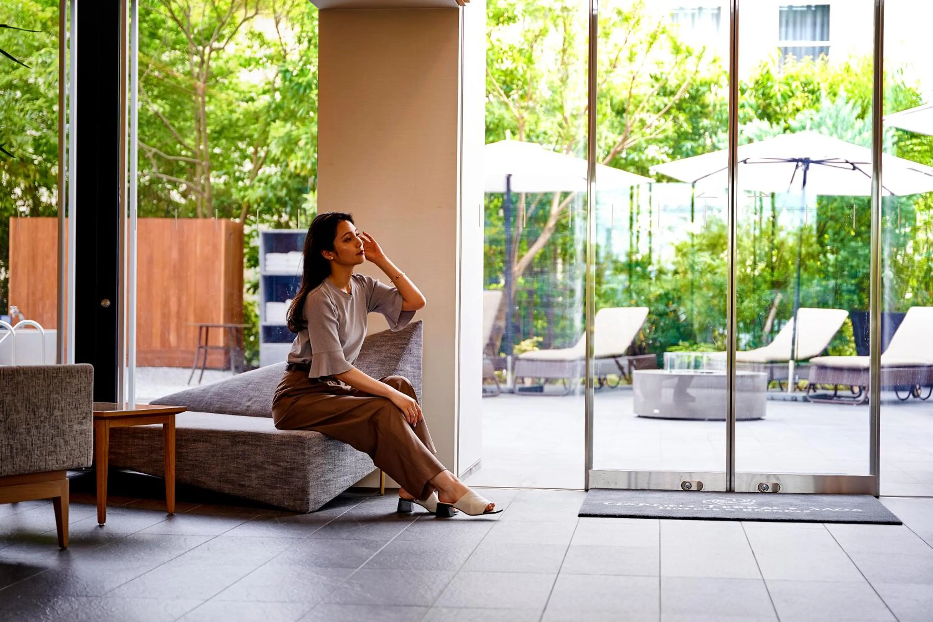 People in Garden Terrace Saga Hotel & Resorts