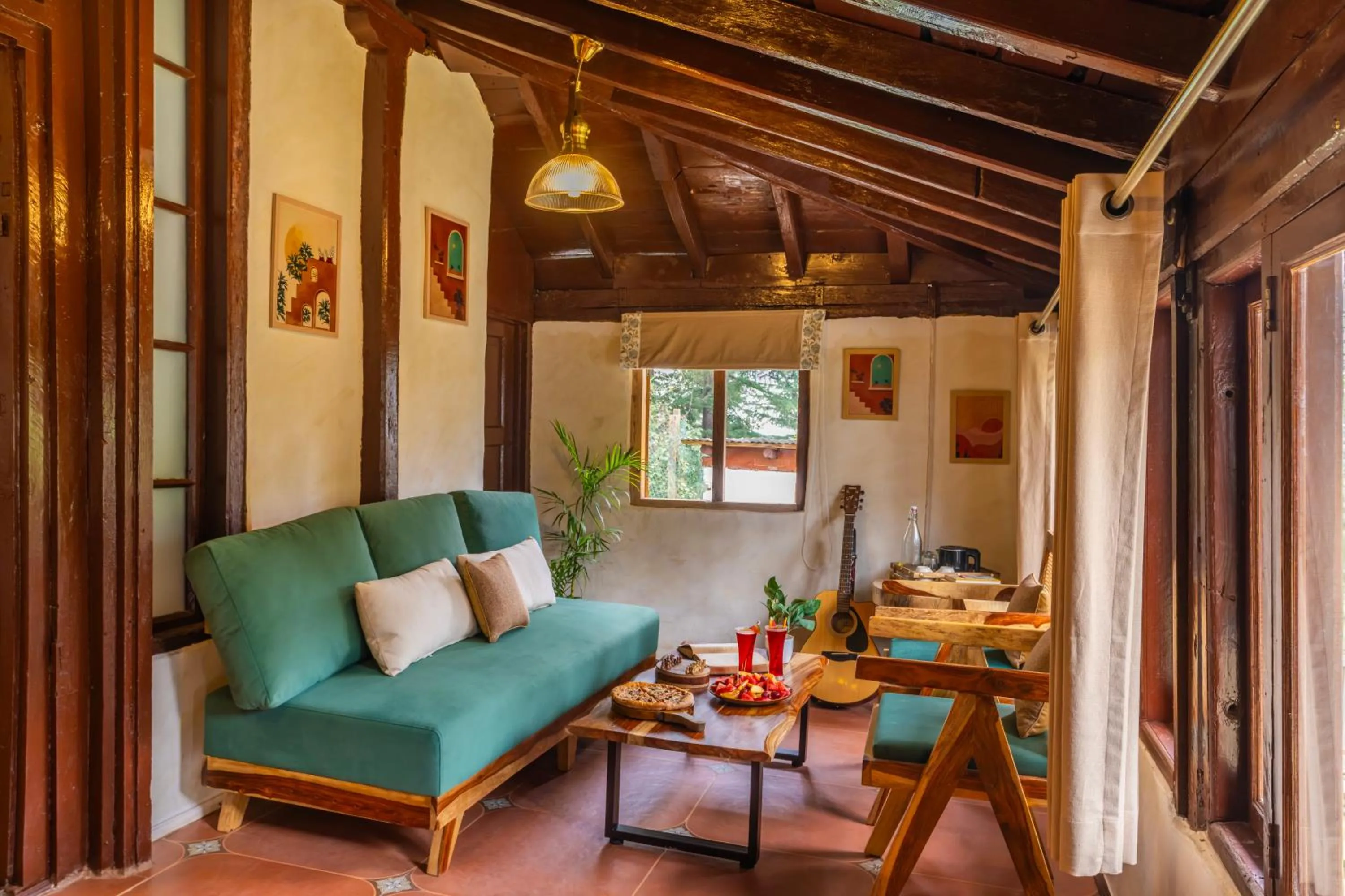Living room in Himtrek Stays,Mcleodganj