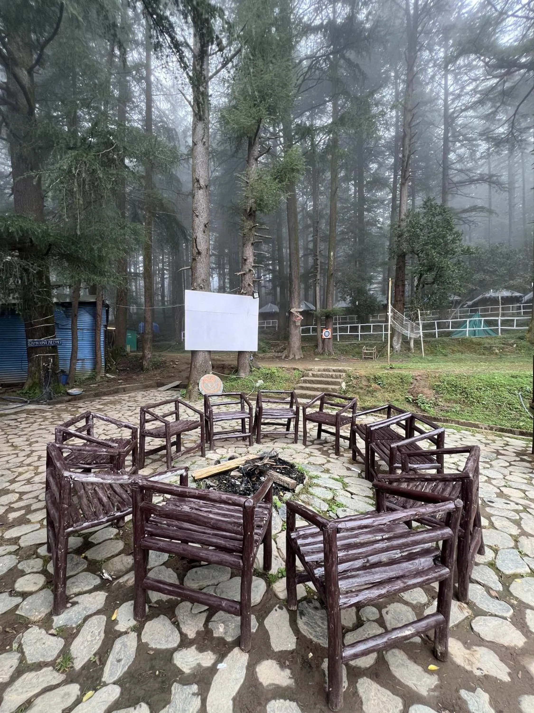 Seating area in Himtrek Stays,Mcleodganj