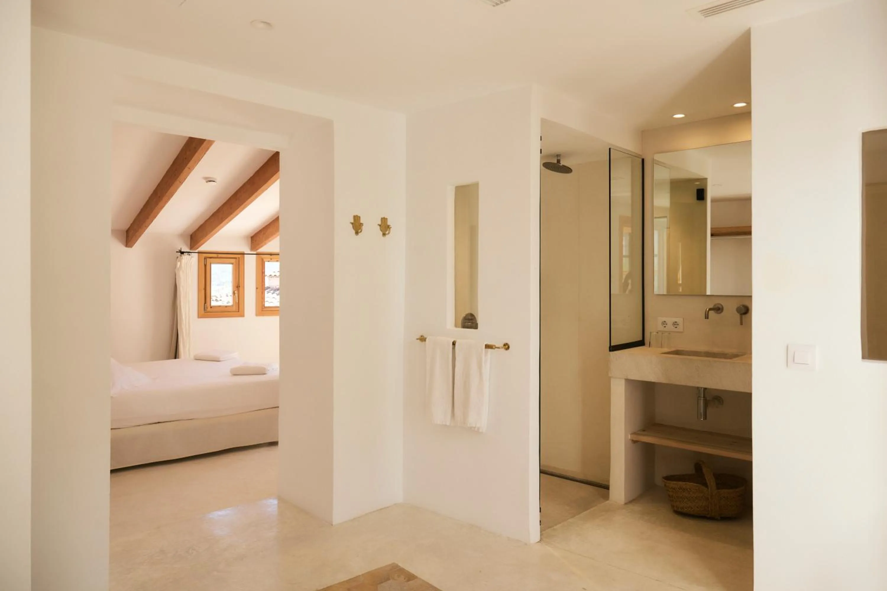 Bed in Hotel Forn Nou