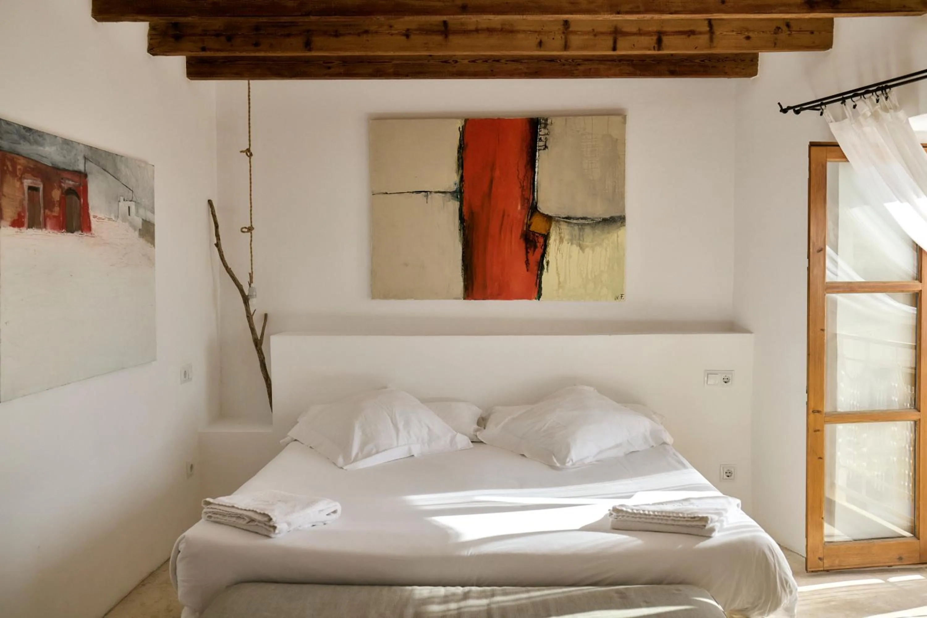 Bed in Hotel Forn Nou