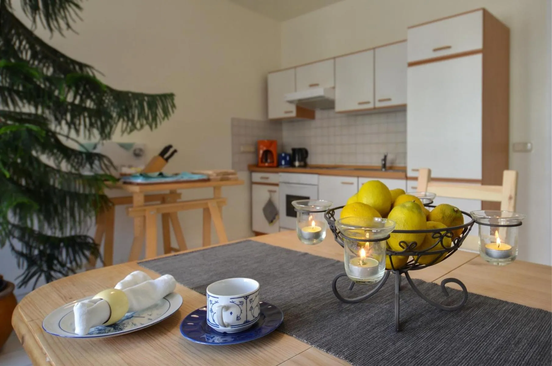 Kitchen or kitchenette in Ferienwohnung Hilbrecht