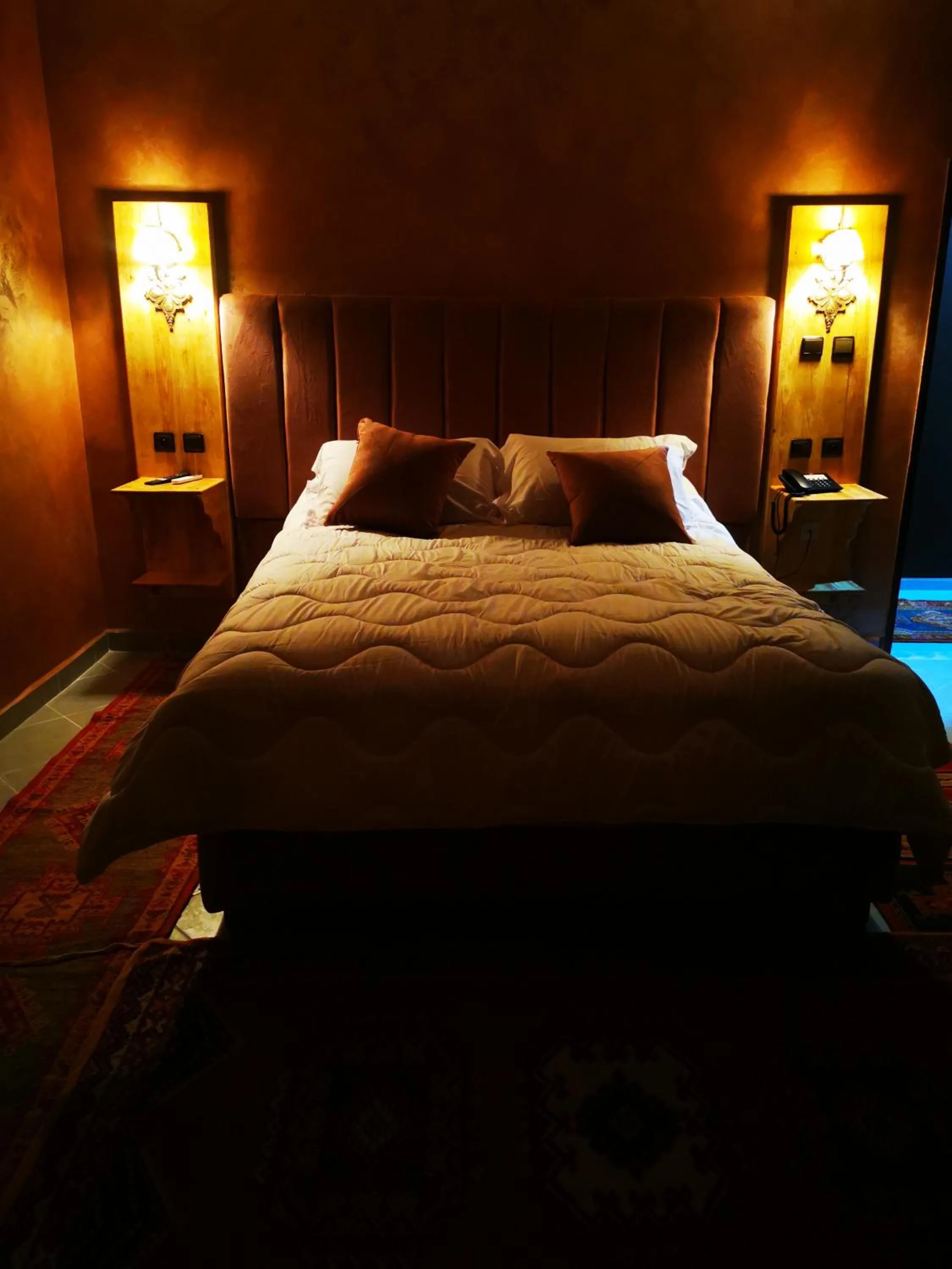 Bed in Hotel Saghro