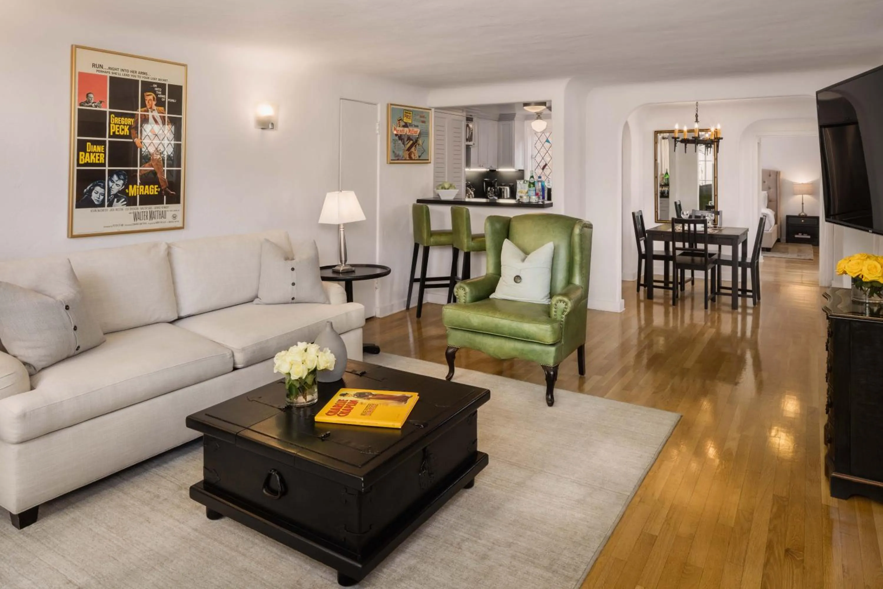 Living room in The Charlie West Hollywood