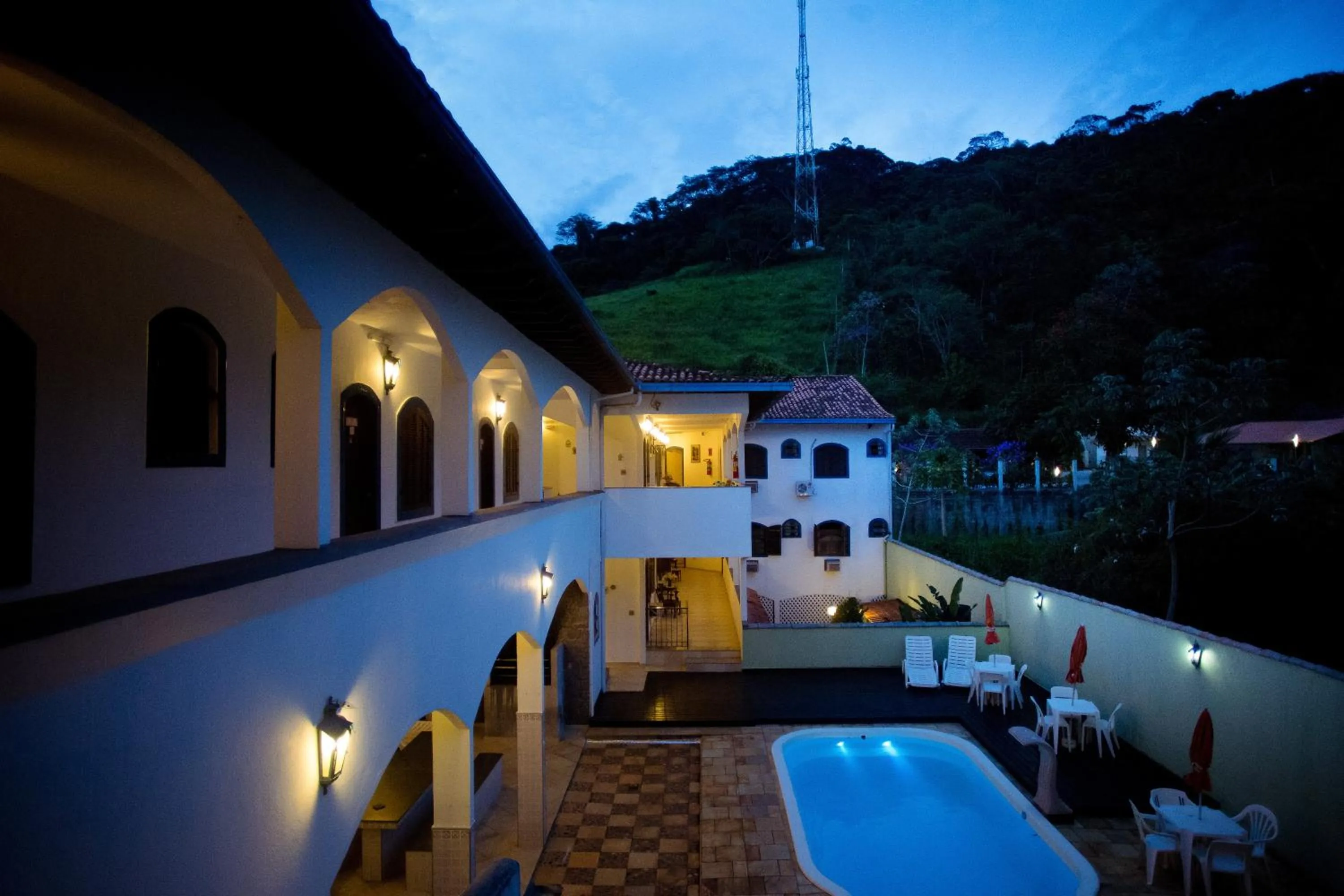 Pool view in Pousada Martinez