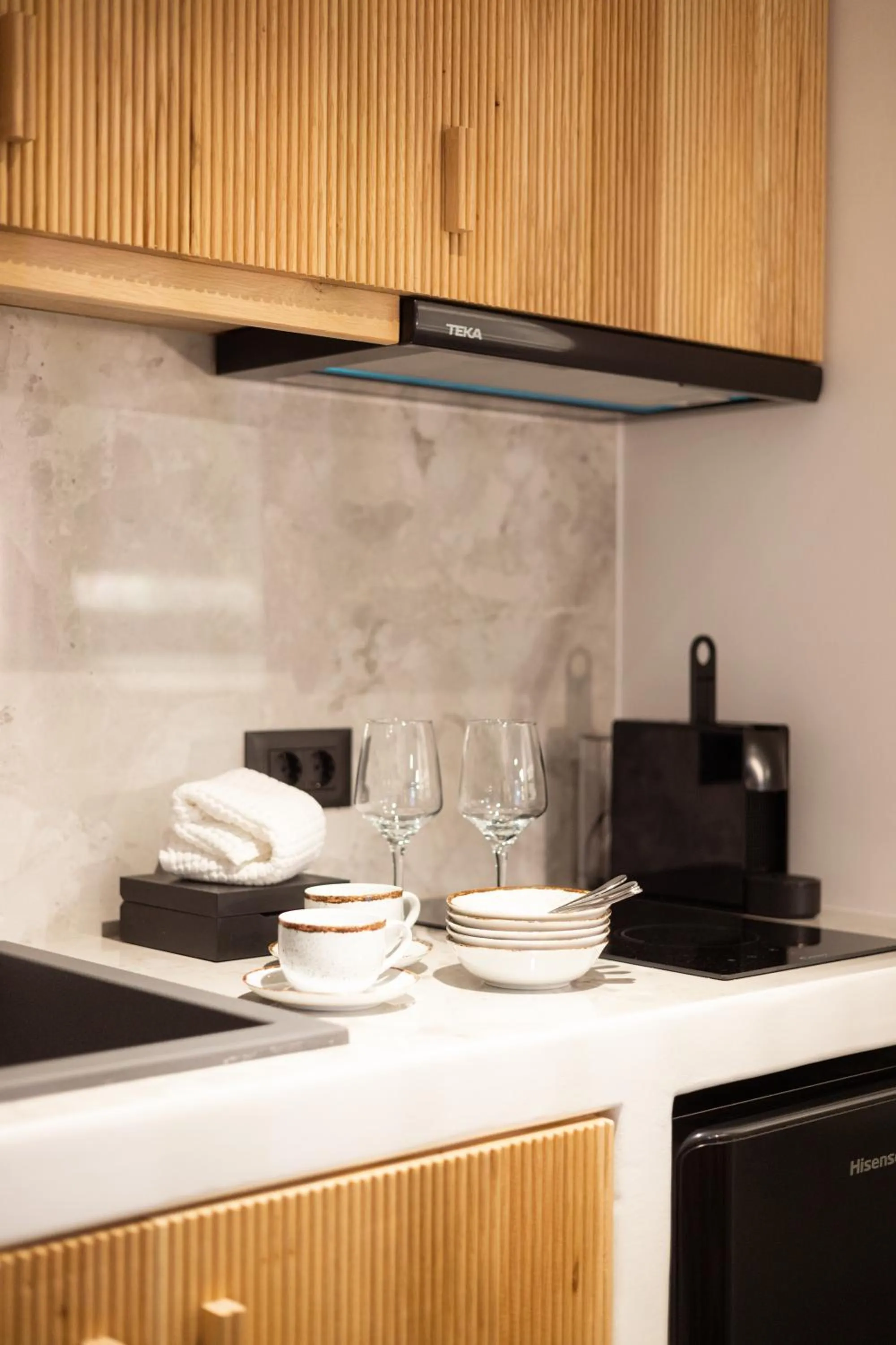 Kitchen or kitchenette in Athina Studios and Suites Plaka