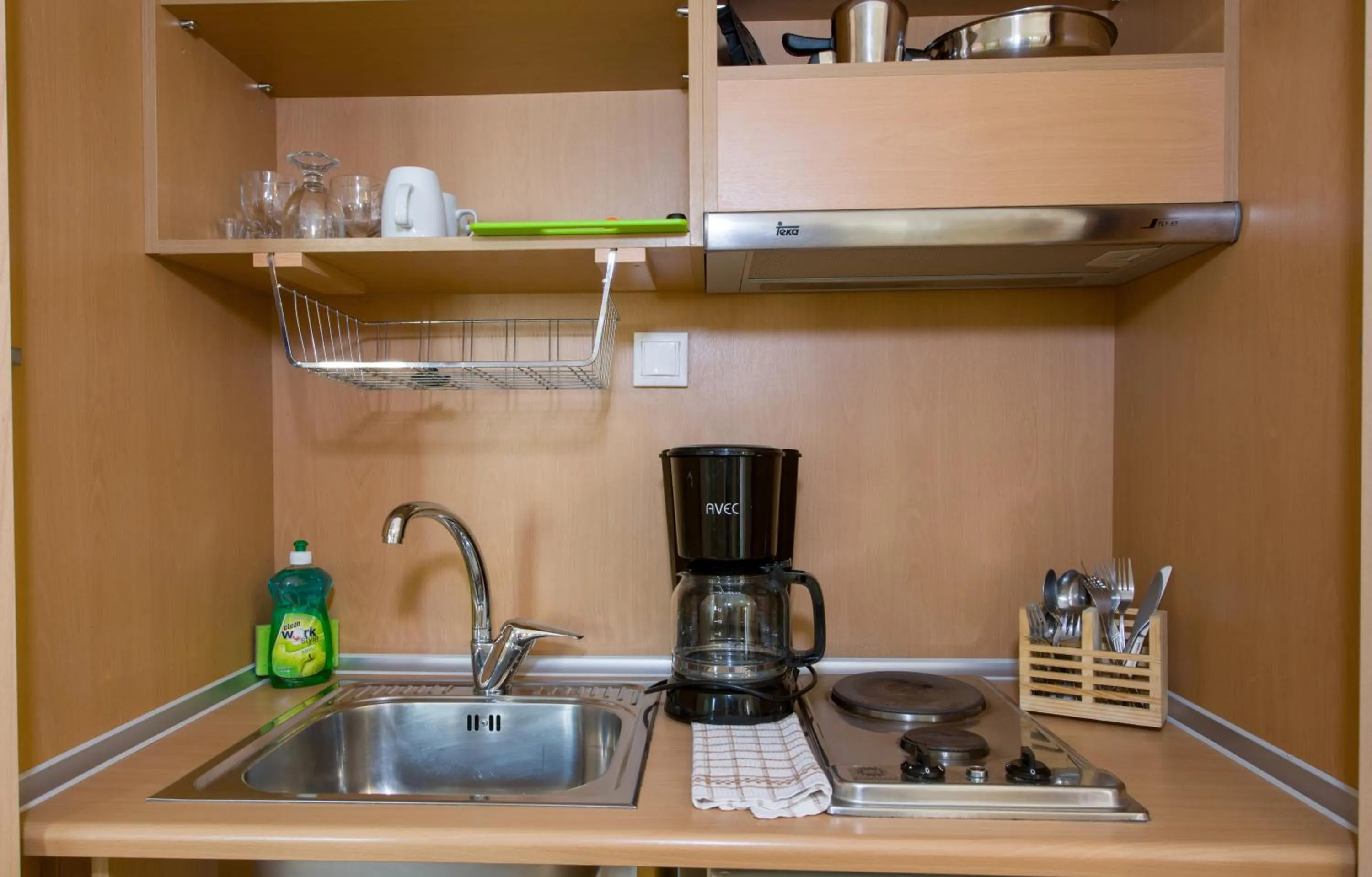 Kitchen or kitchenette in Toxo Hotel