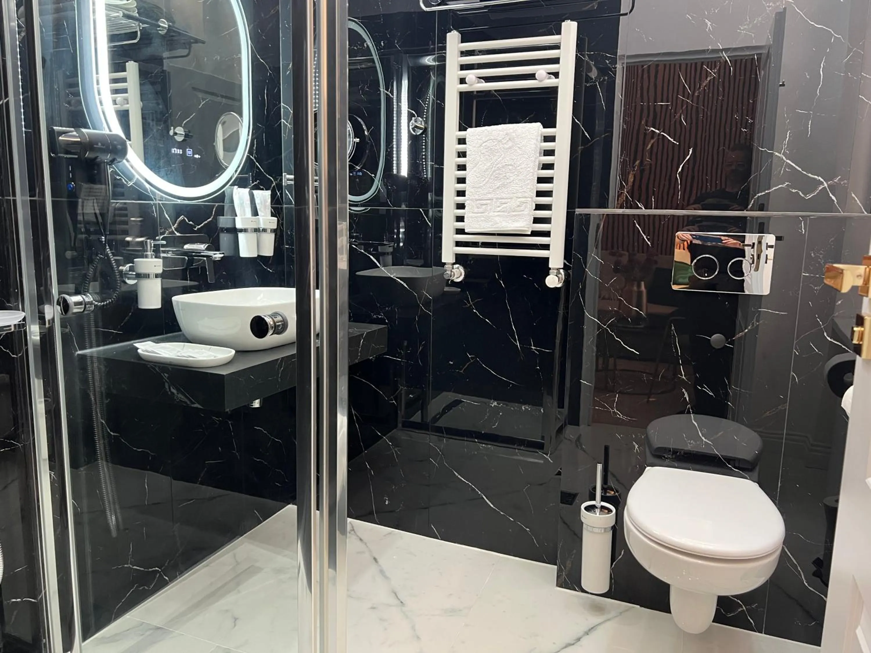 Shower in Bucharest Downtown Inn