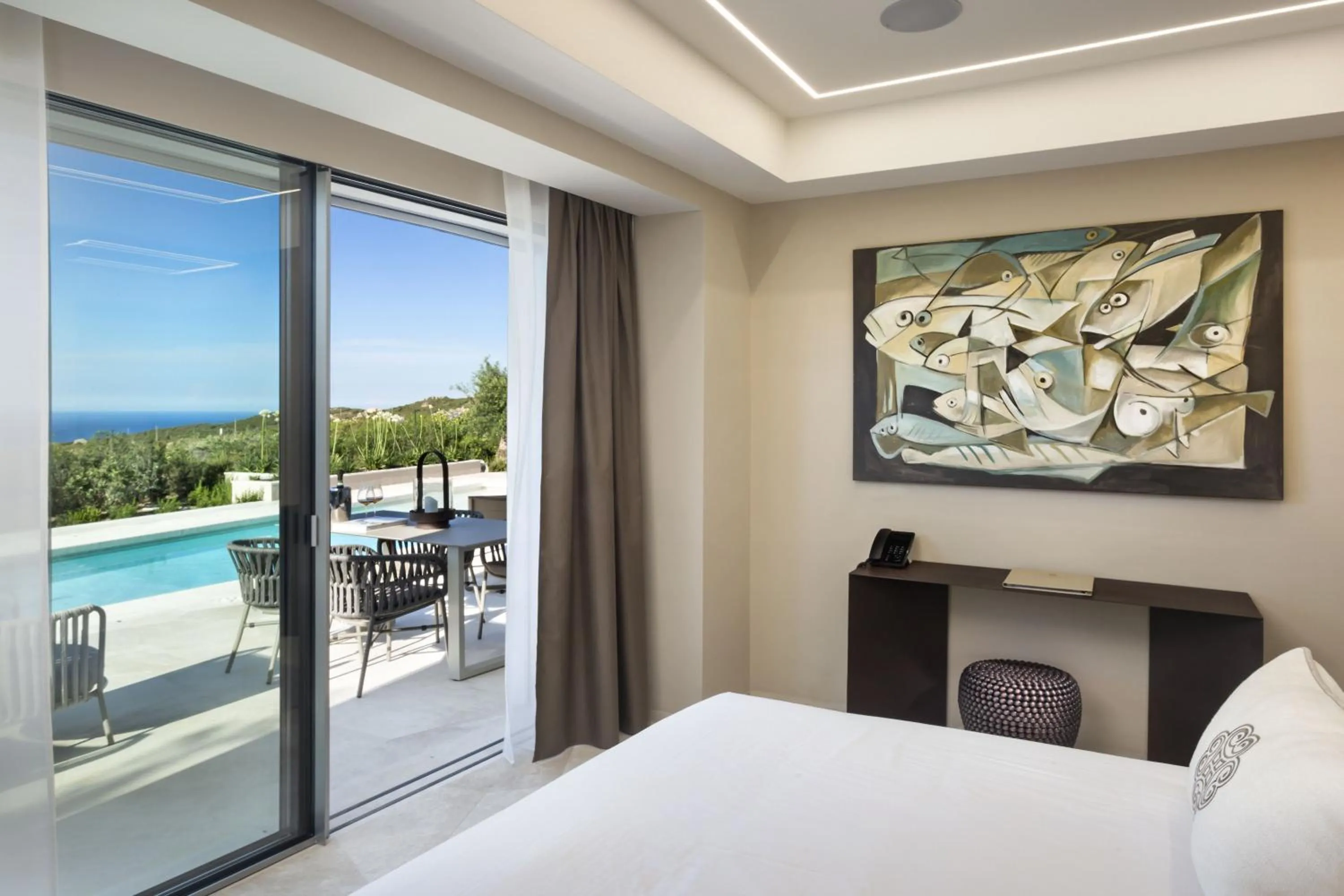 View (from property/room), Bed in Hotel Li Finistreddi