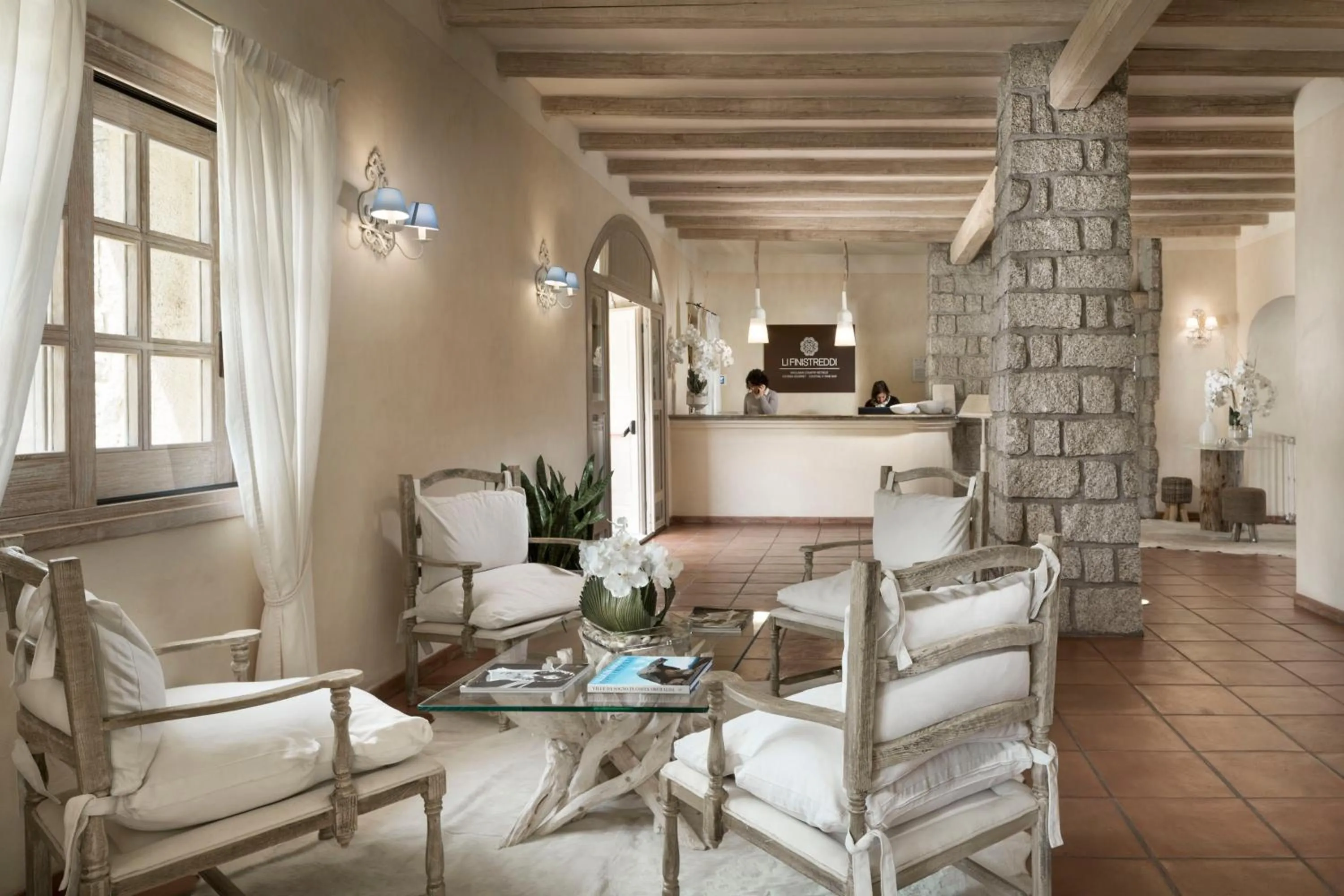Lobby or reception in Hotel Li Finistreddi