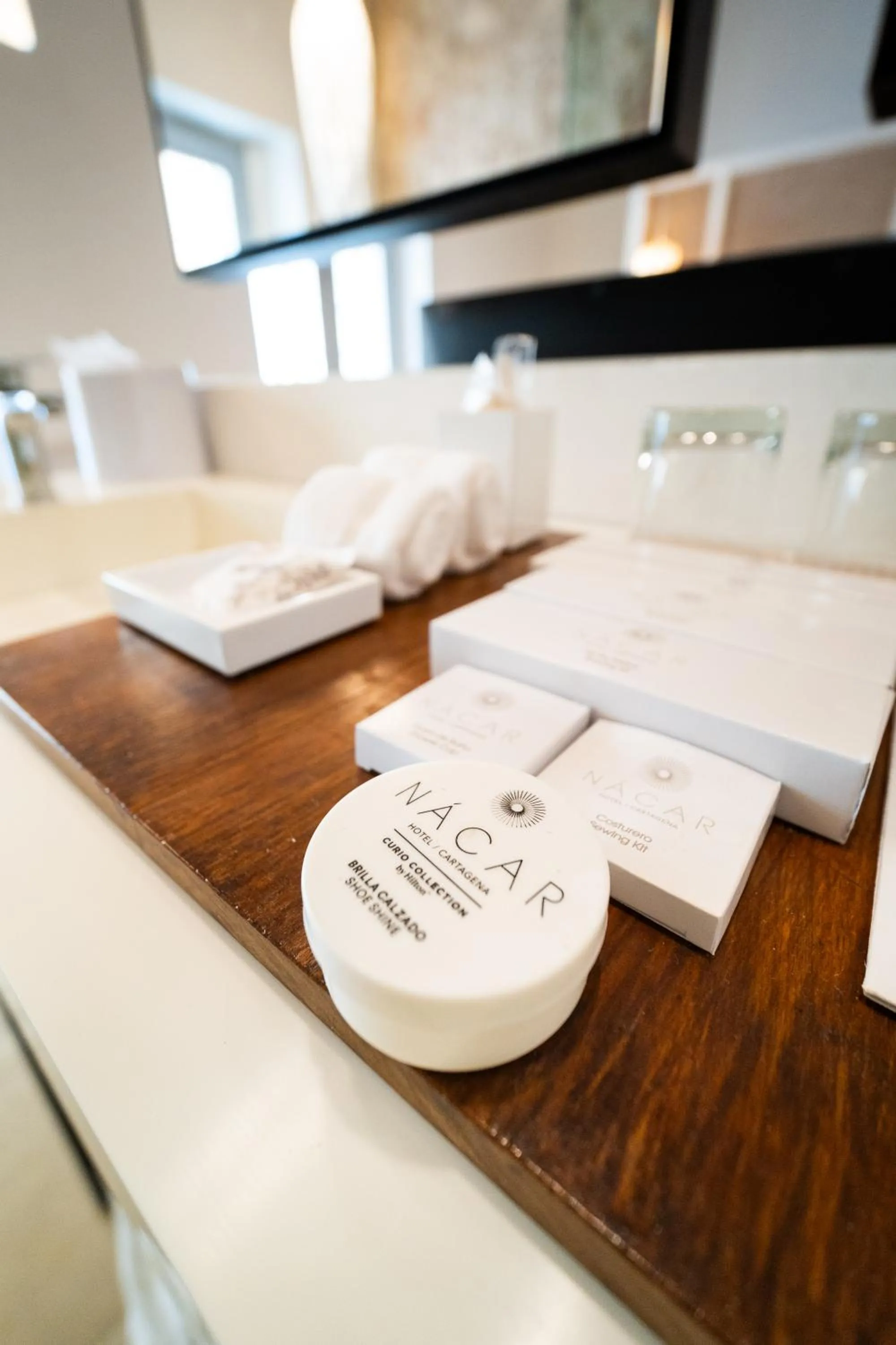 Bathroom, Bed in Nacar Hotel Cartagena, Curio Collection by Hilton