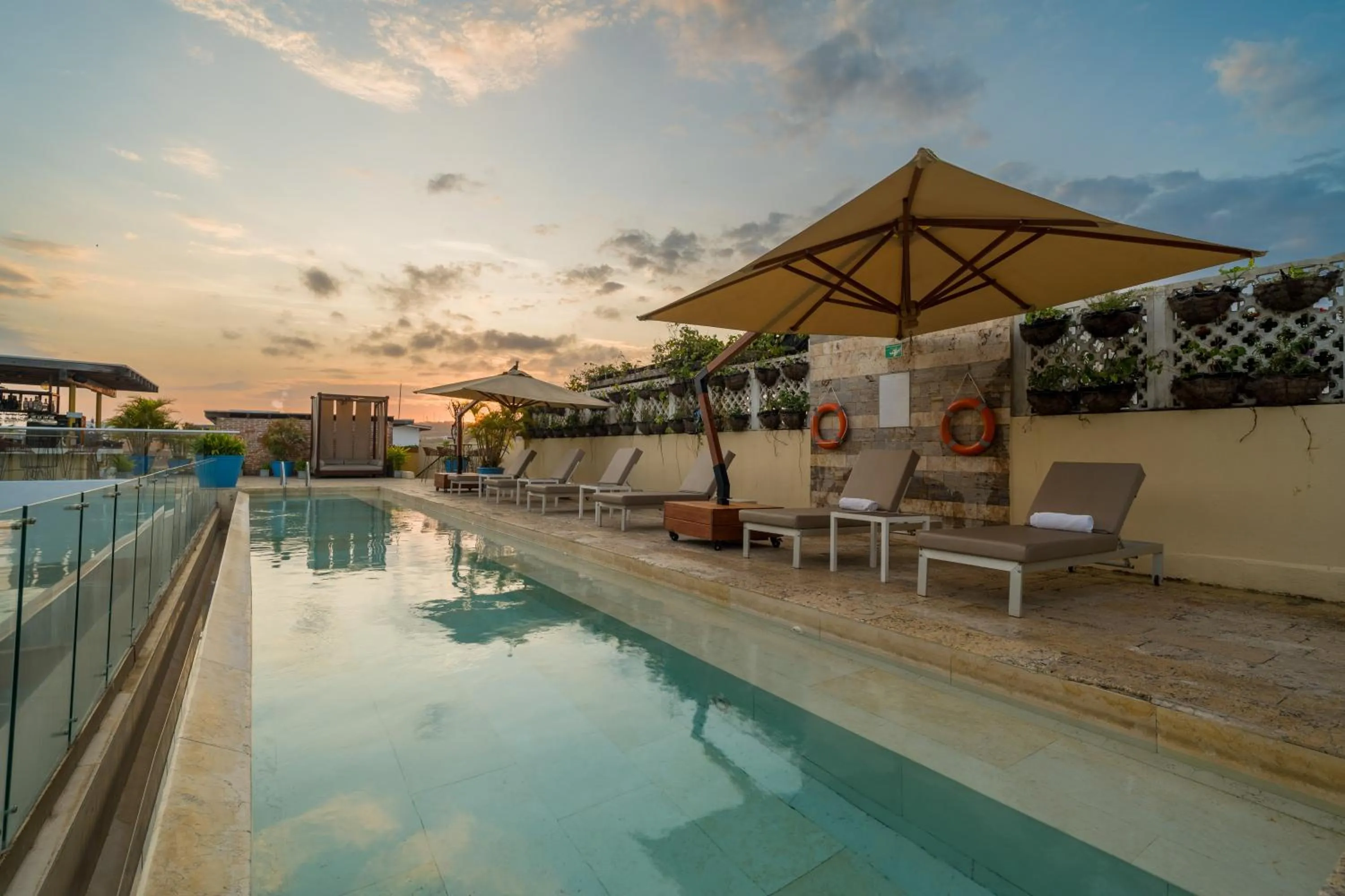 Pool view in Nacar Hotel Cartagena, Curio Collection by Hilton