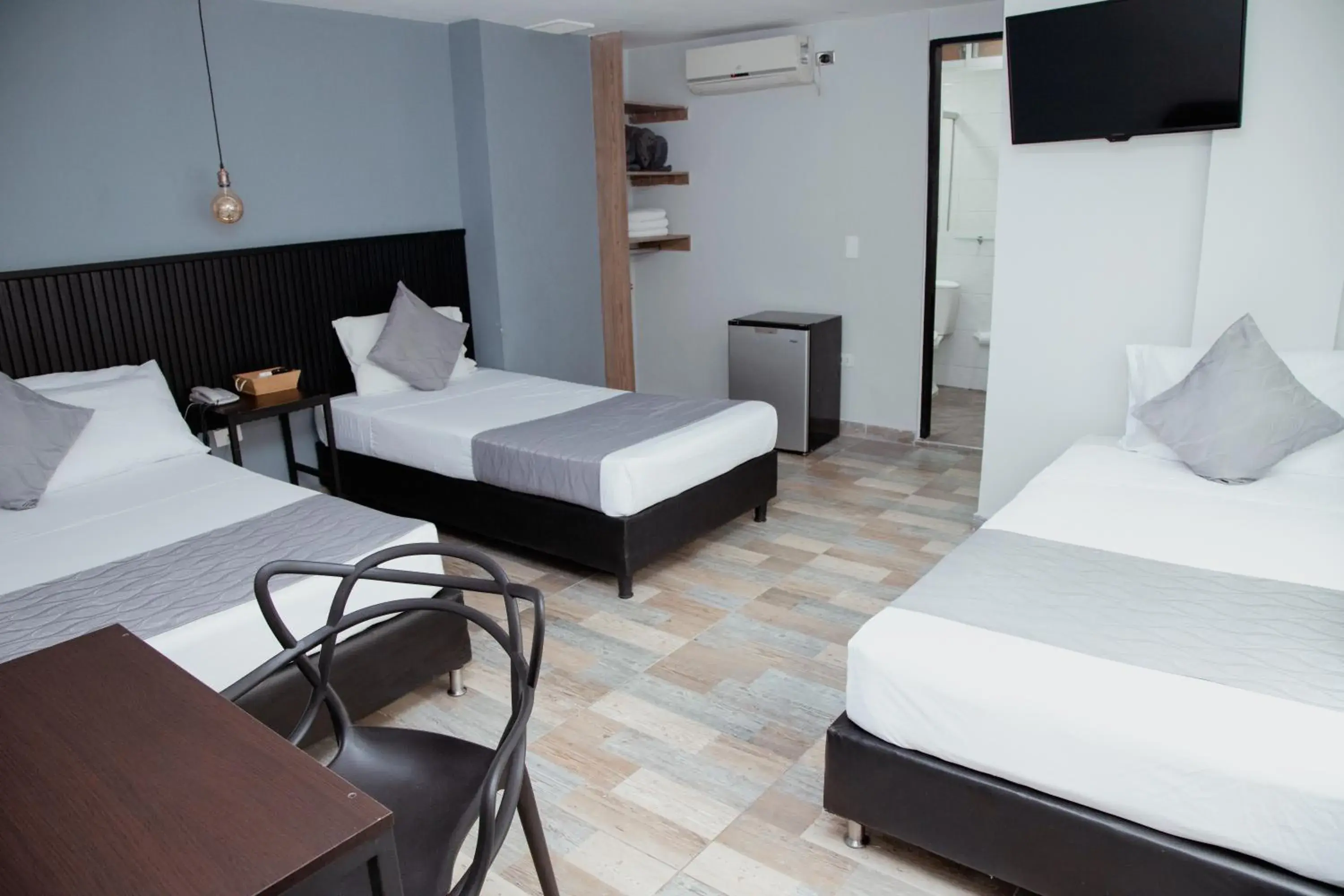 Bedroom, Bed in Hotel Palmas del Estadio Bedroom, Bed in Hotel Palmas del Estadio