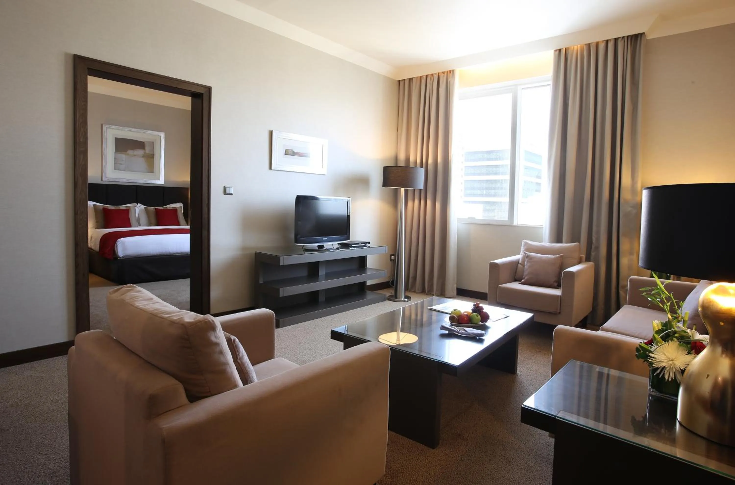 Living room in Ramada Downtown Abu Dhabi