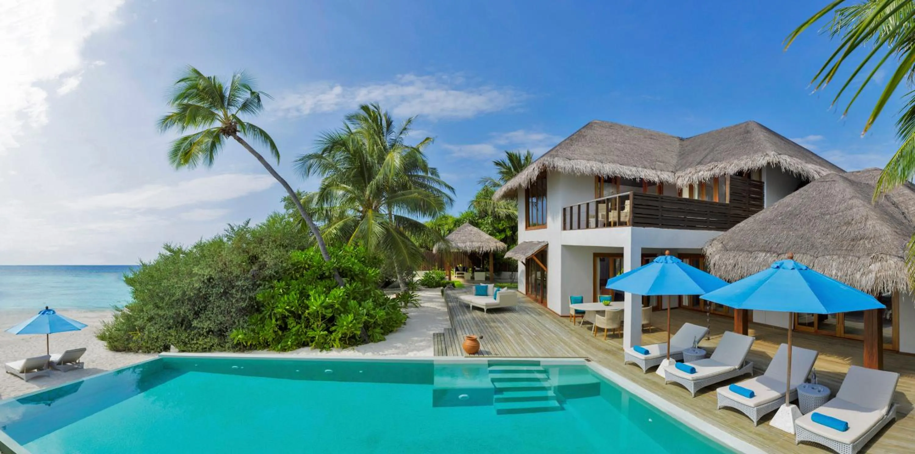 Patio in Dusit Thani Maldives - 50 percent discount on transfers for stays until 20 Dec 2025