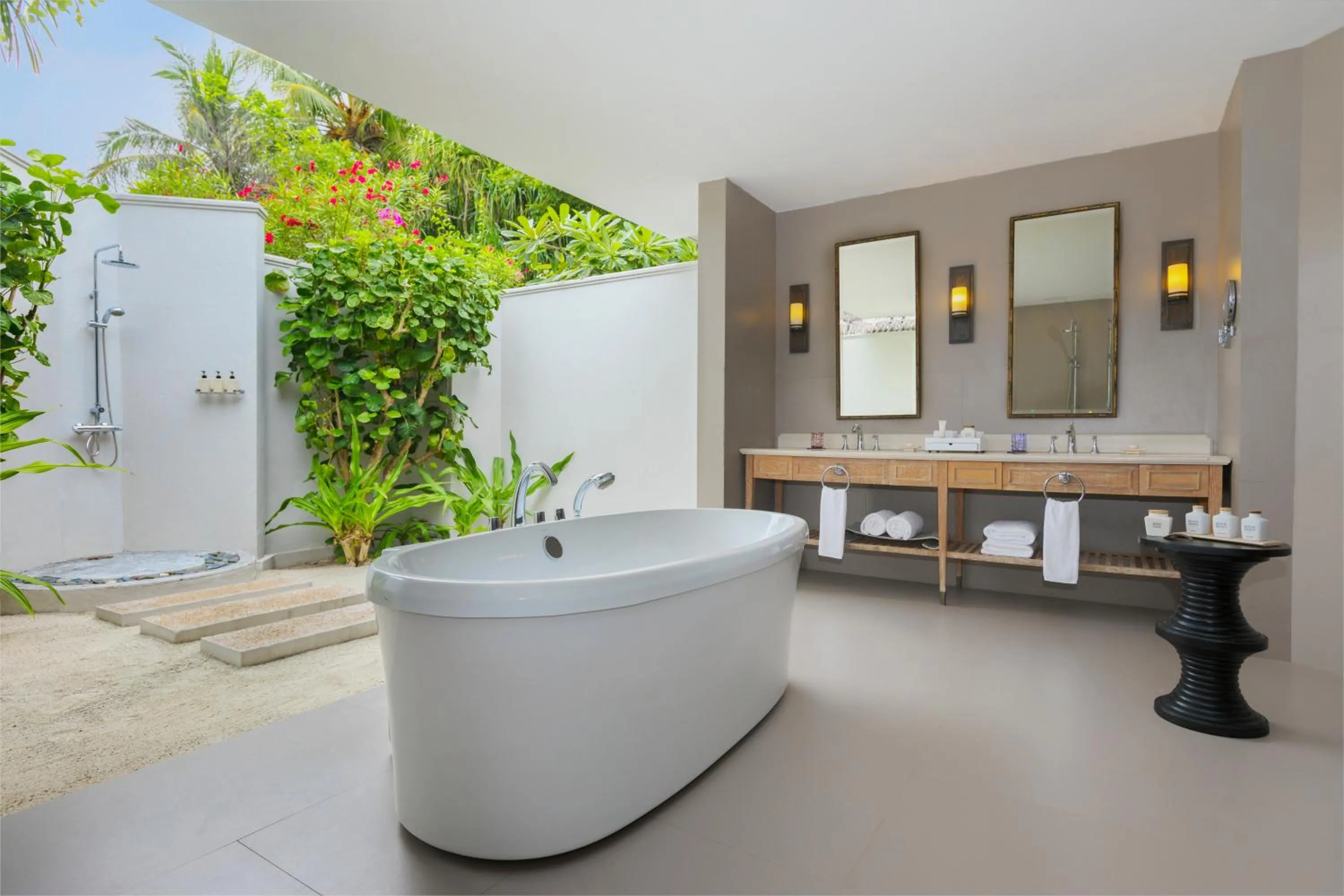 Bathroom in Dusit Thani Maldives - 50 percent discount on transfers for stays until 20 Dec 2025