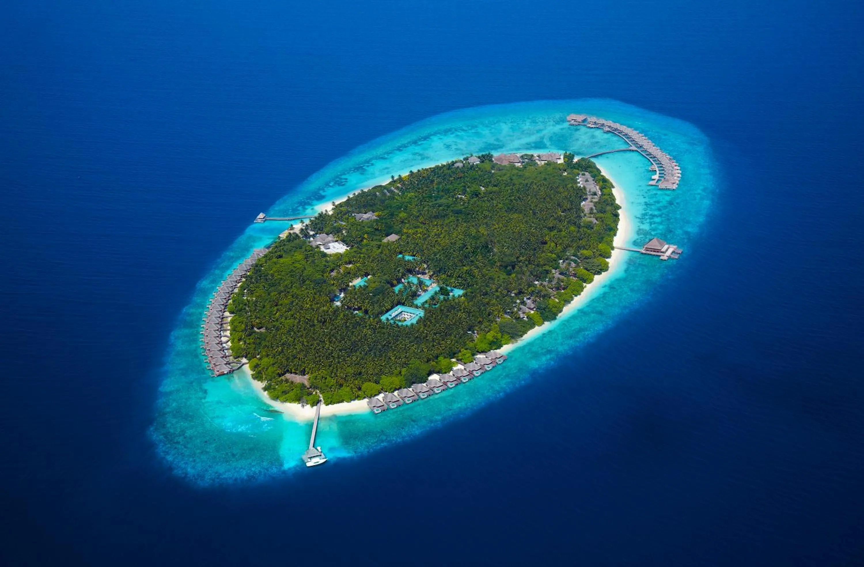 Bird's eye view in Dusit Thani Maldives - 50 percent discount on transfers for stays until 20 Dec 2025
