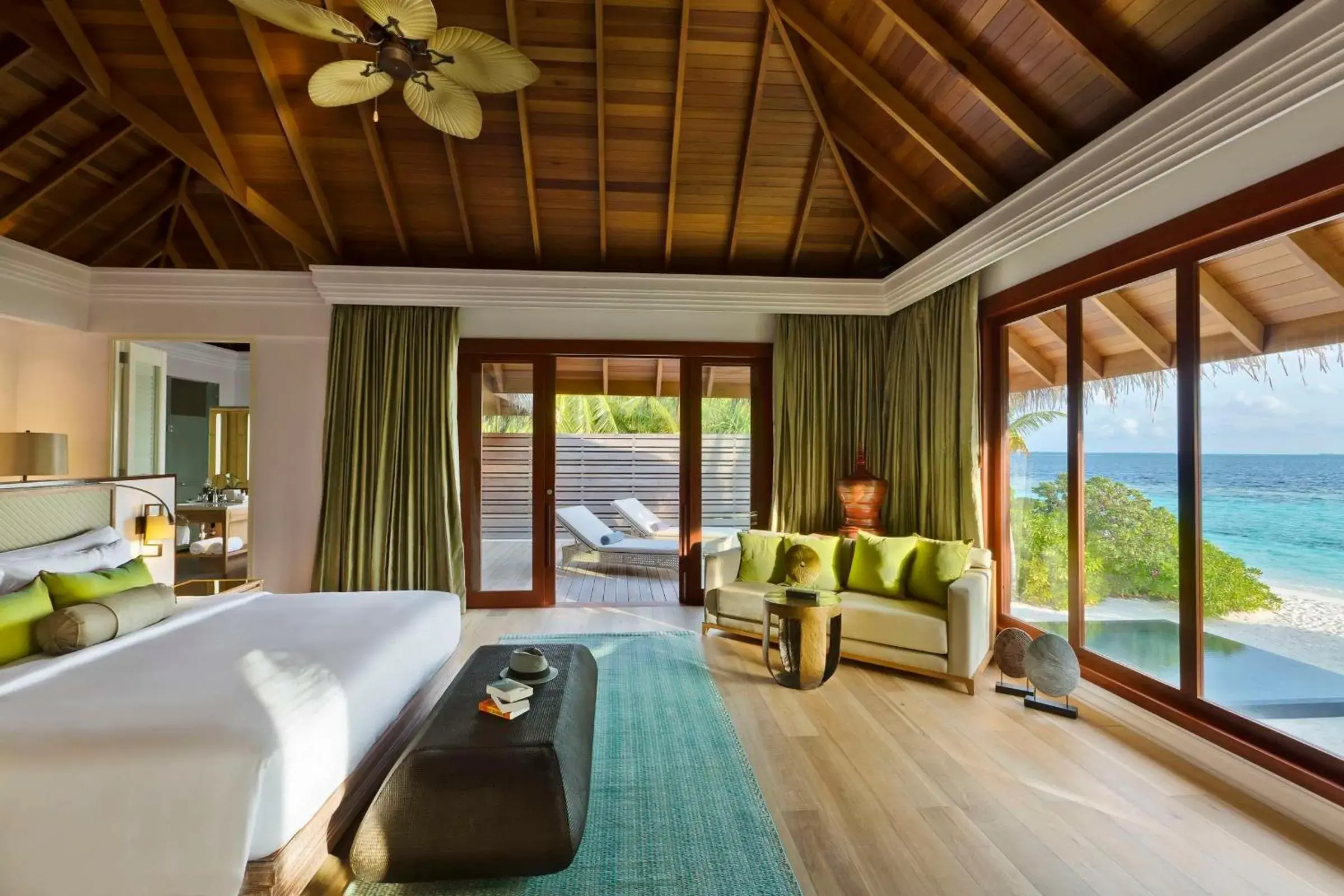 Bedroom, Bed in Dusit Thani Maldives - 50 percent discount on transfers for stays until 20 Dec 2025 Bedroom, Bed in Dusit Thani Maldives - 50 percent discount on transfers for stays until 20 Dec 2025