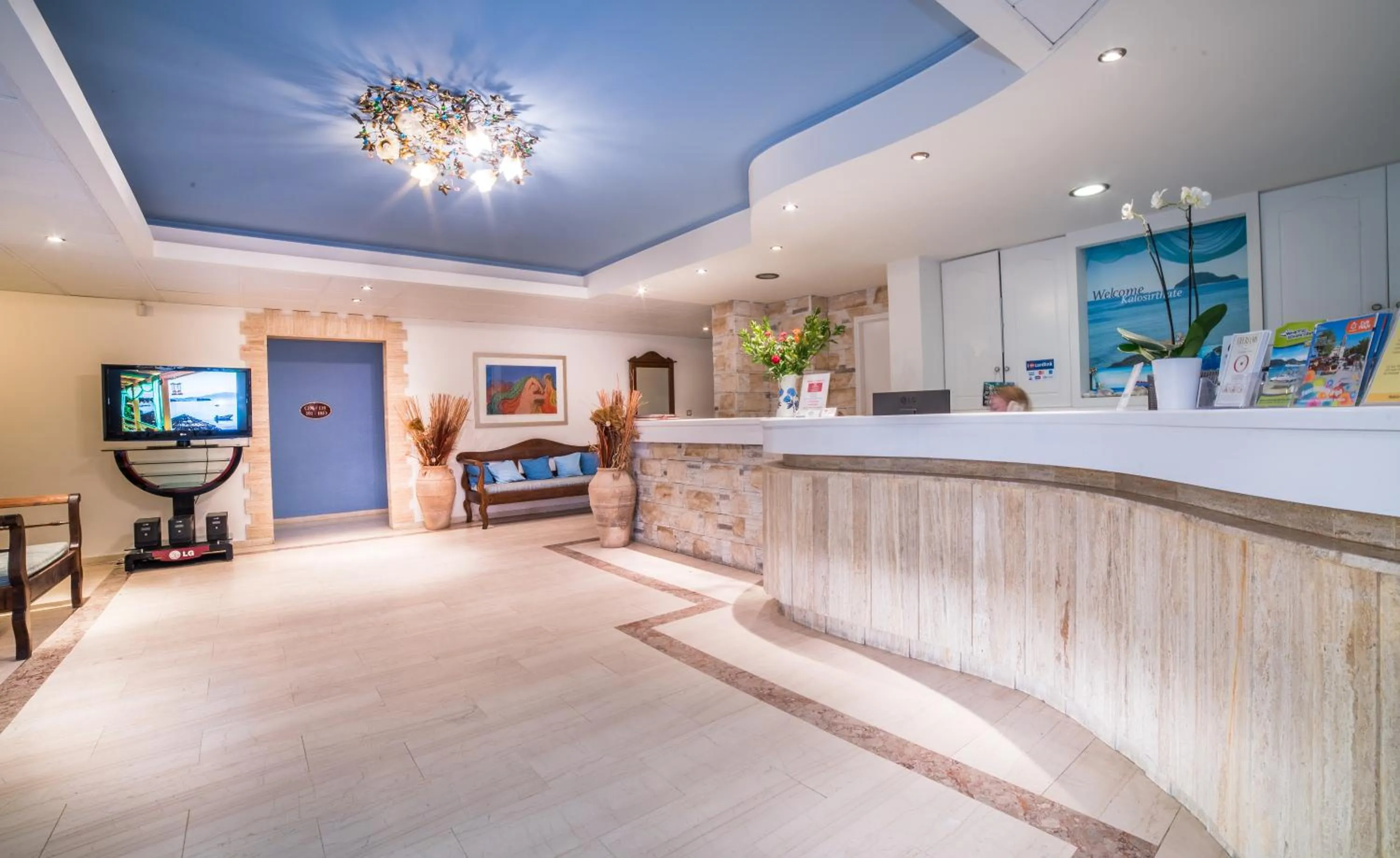 Lobby or reception in Porto Koukla Beach