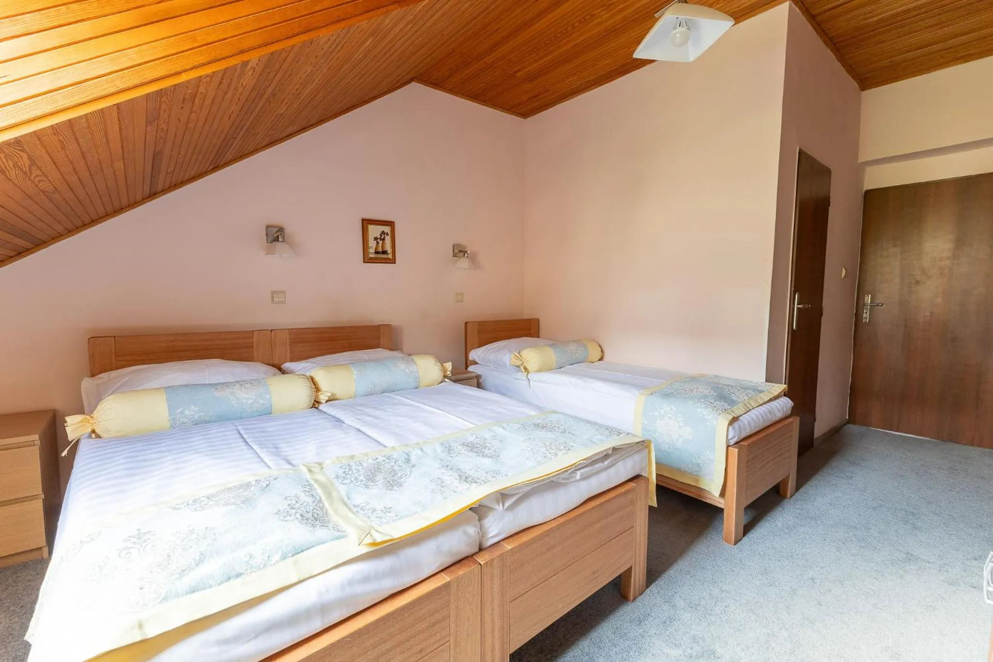 Bed in Hotel Wilhelm