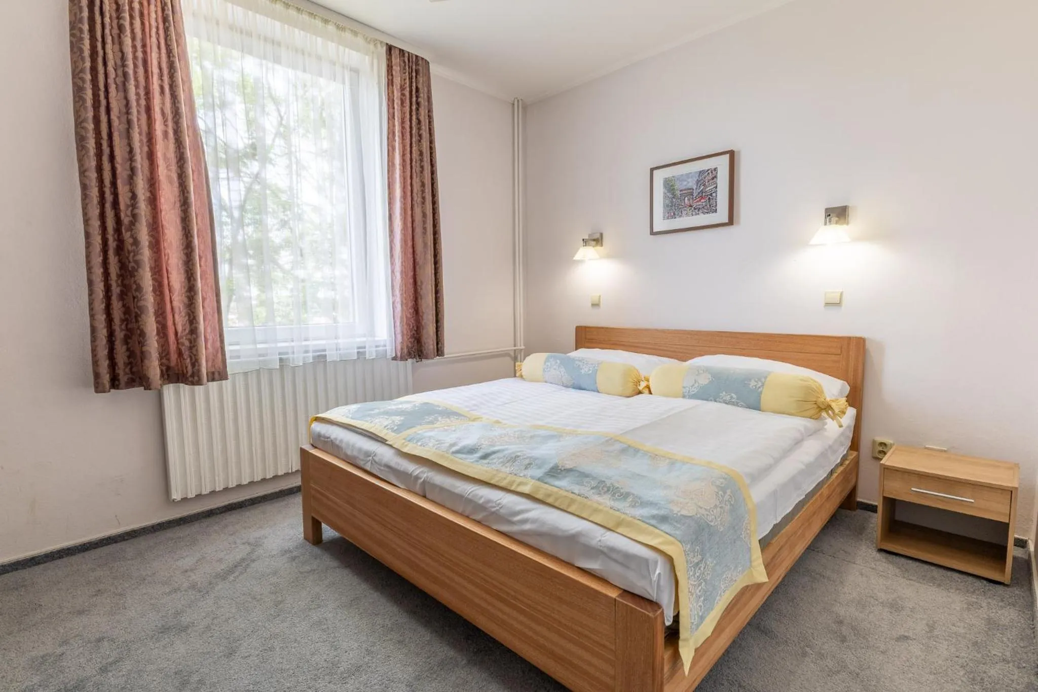 Bed in Hotel Wilhelm