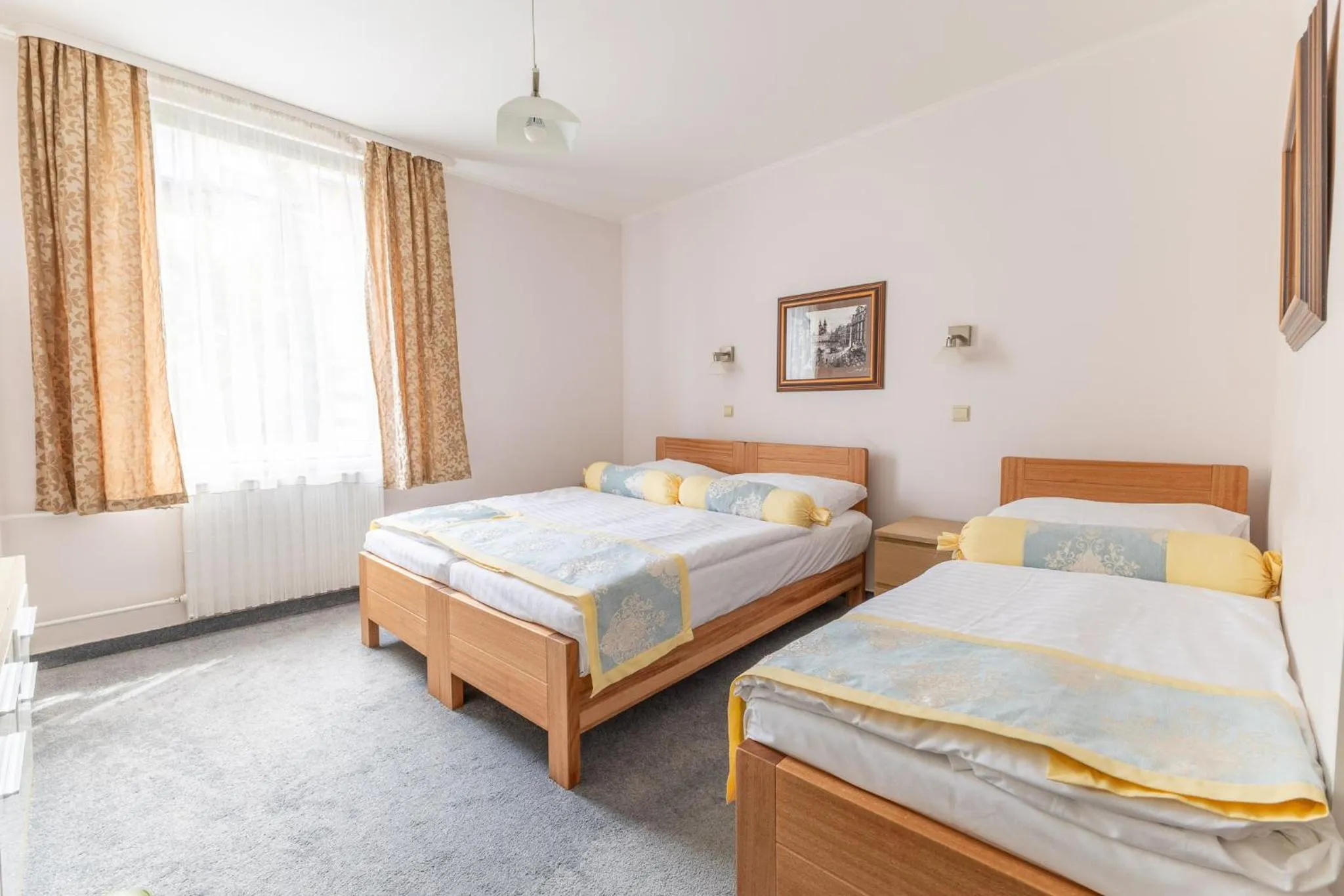 Bed in Hotel Wilhelm