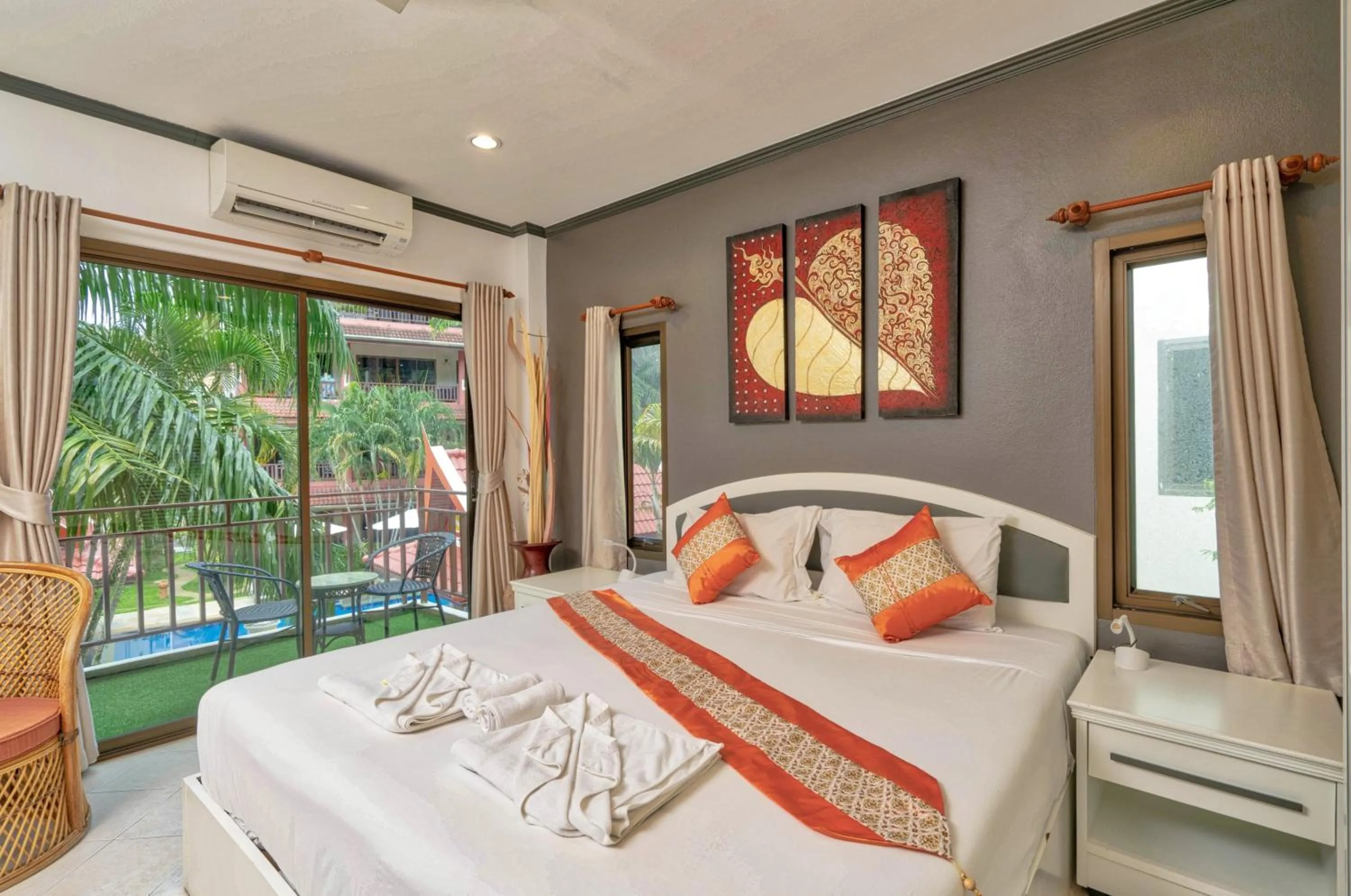 View (from property/room), Bed in Sai Rougn Residence - SHA Extra Plus
