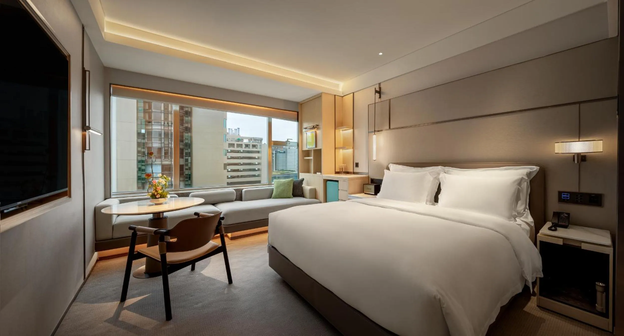 Bed in Zhejiang Narada Grand Hotel