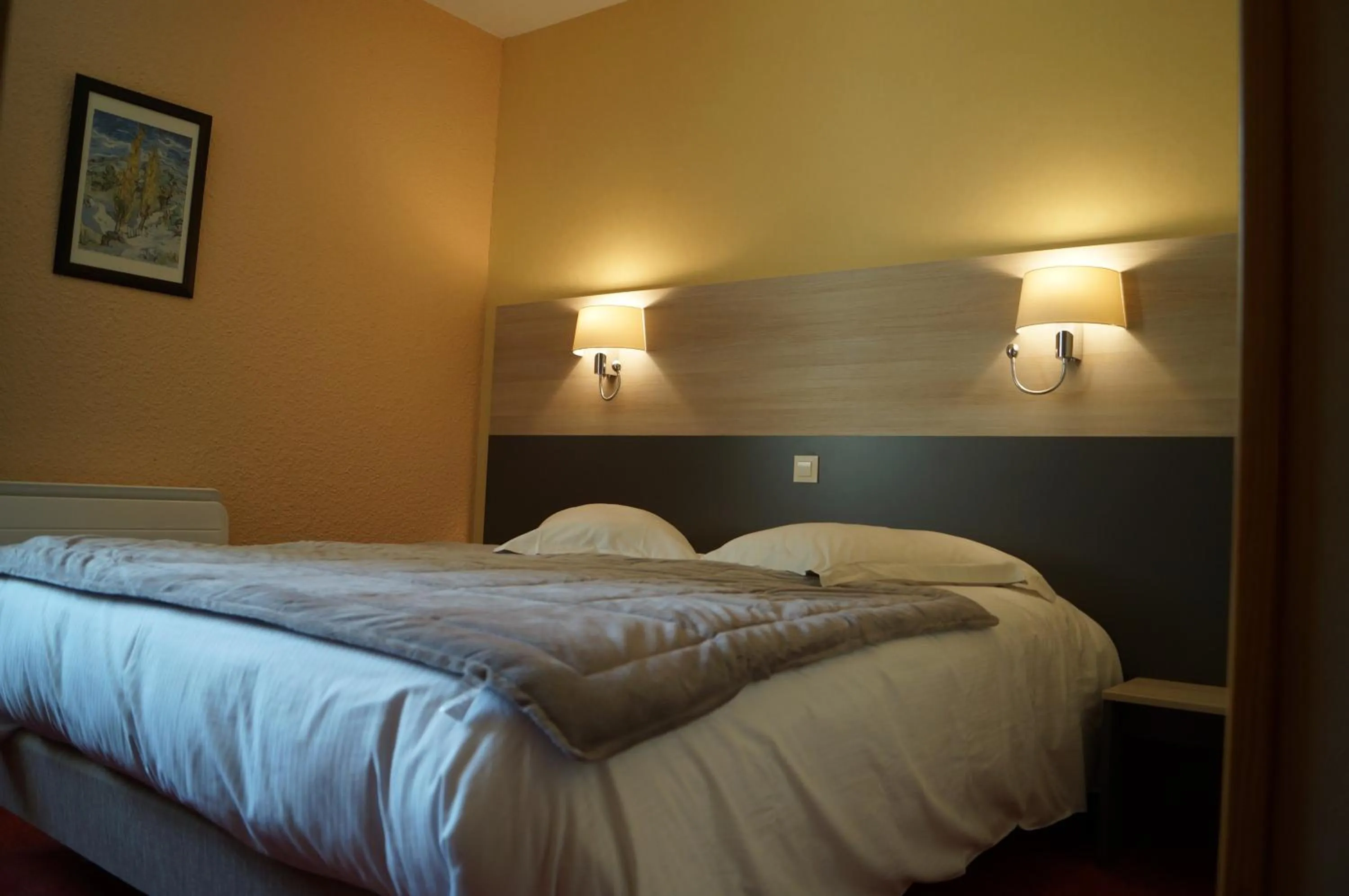 Bed in Hotel Restaurant La Martiniere