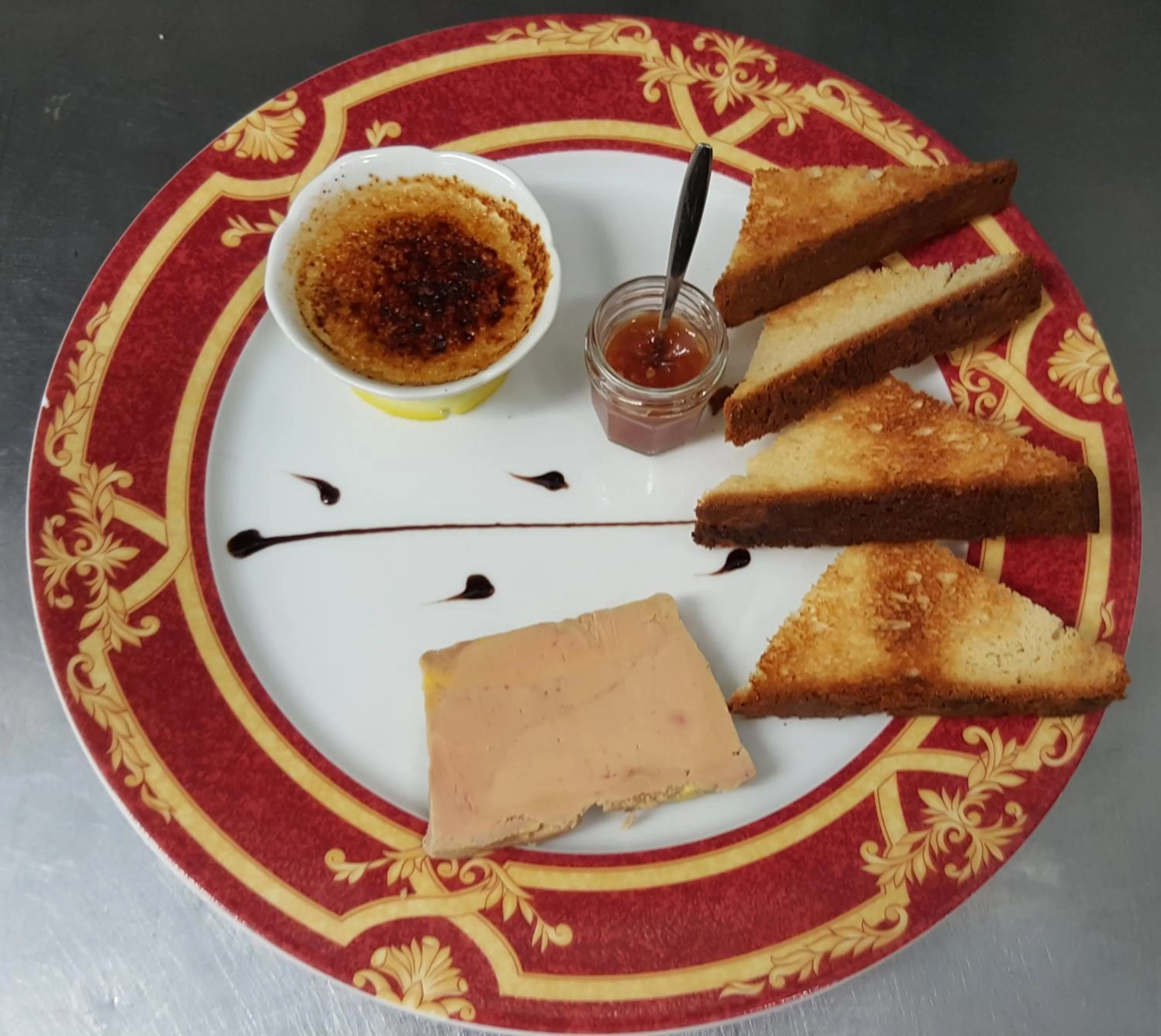 Food close-up in Hotel Restaurant La Martiniere