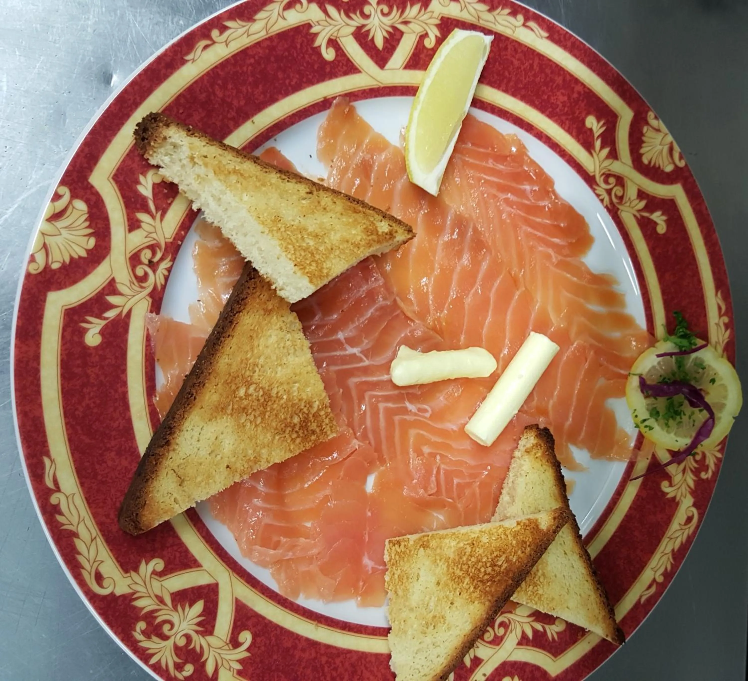 Food close-up in Hotel Restaurant La Martiniere