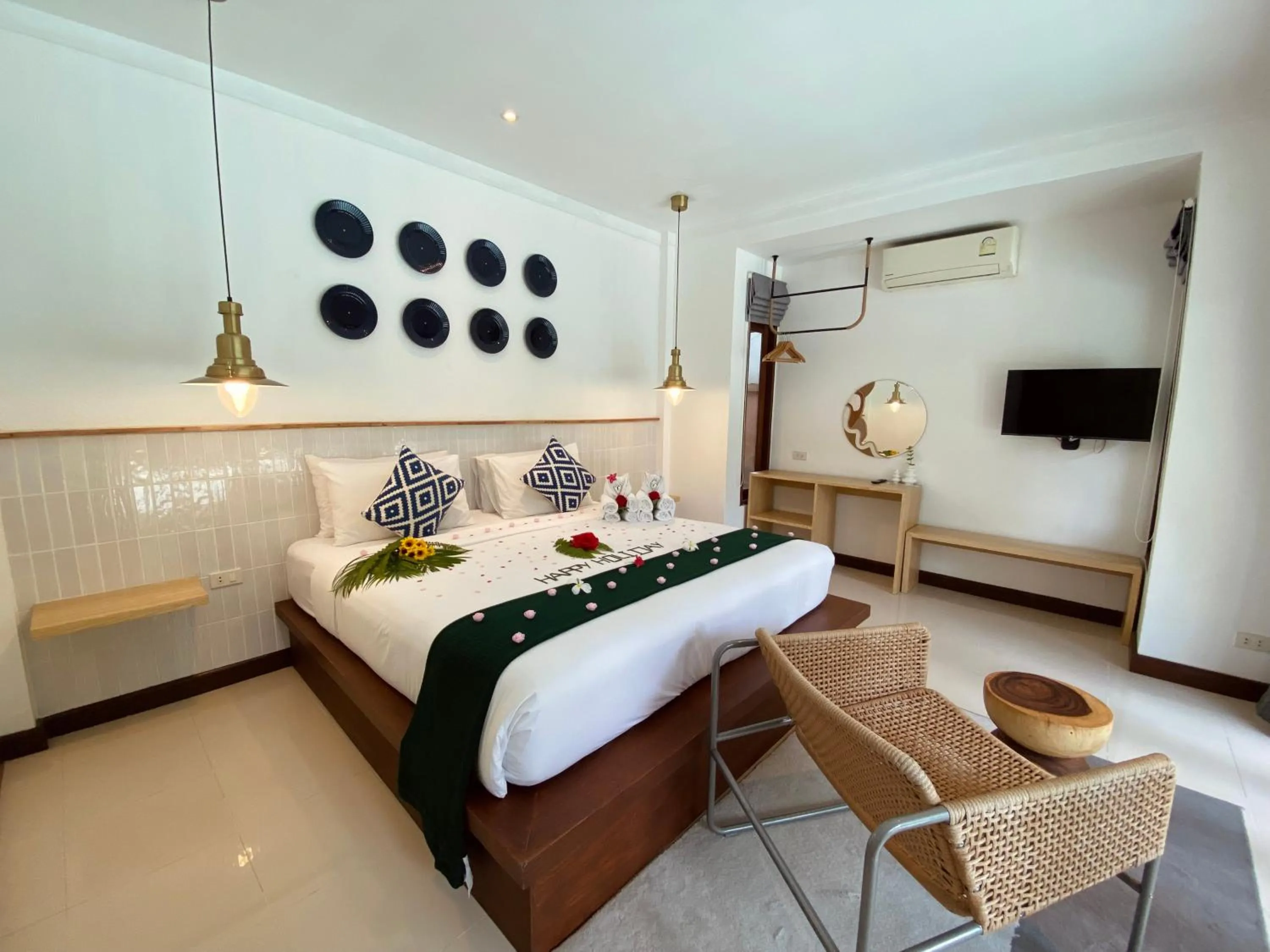 Bedroom, Bed in Baan Khao Hua Jook