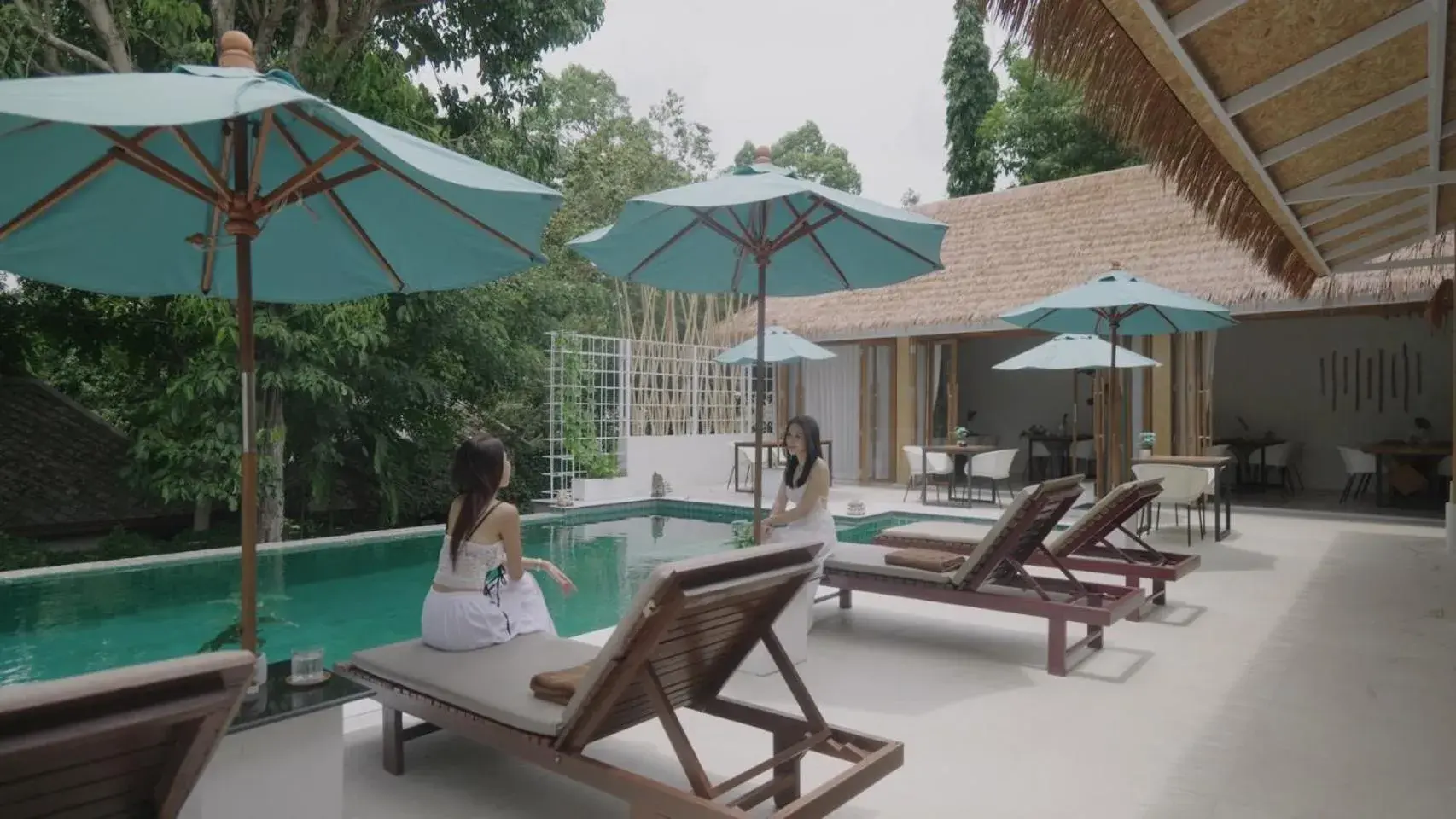 Pool view in Baan Khao Hua Jook Pool view in Baan Khao Hua Jook