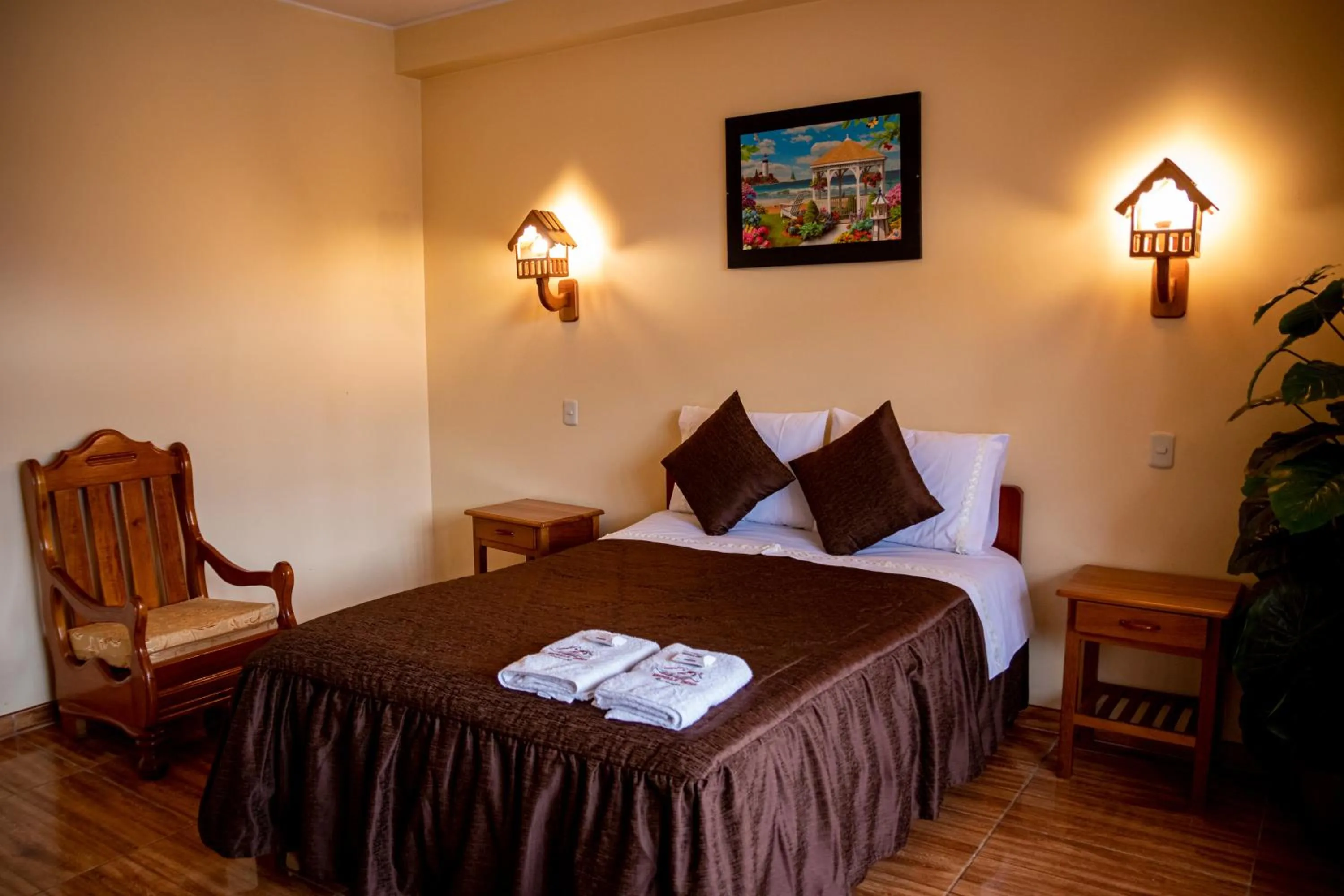 Bed in Hospedaje Chimy