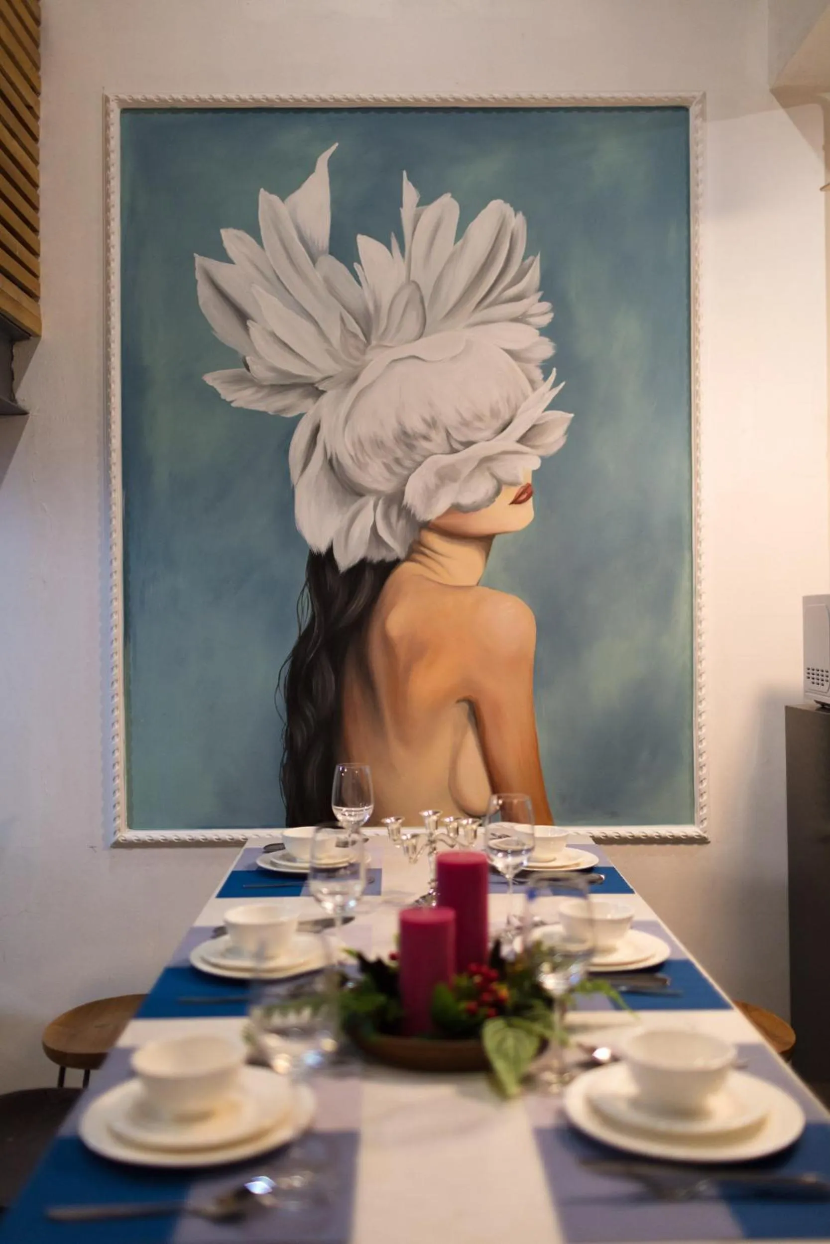 Dining area in SaziHome Le Thanh Tong Hanoi