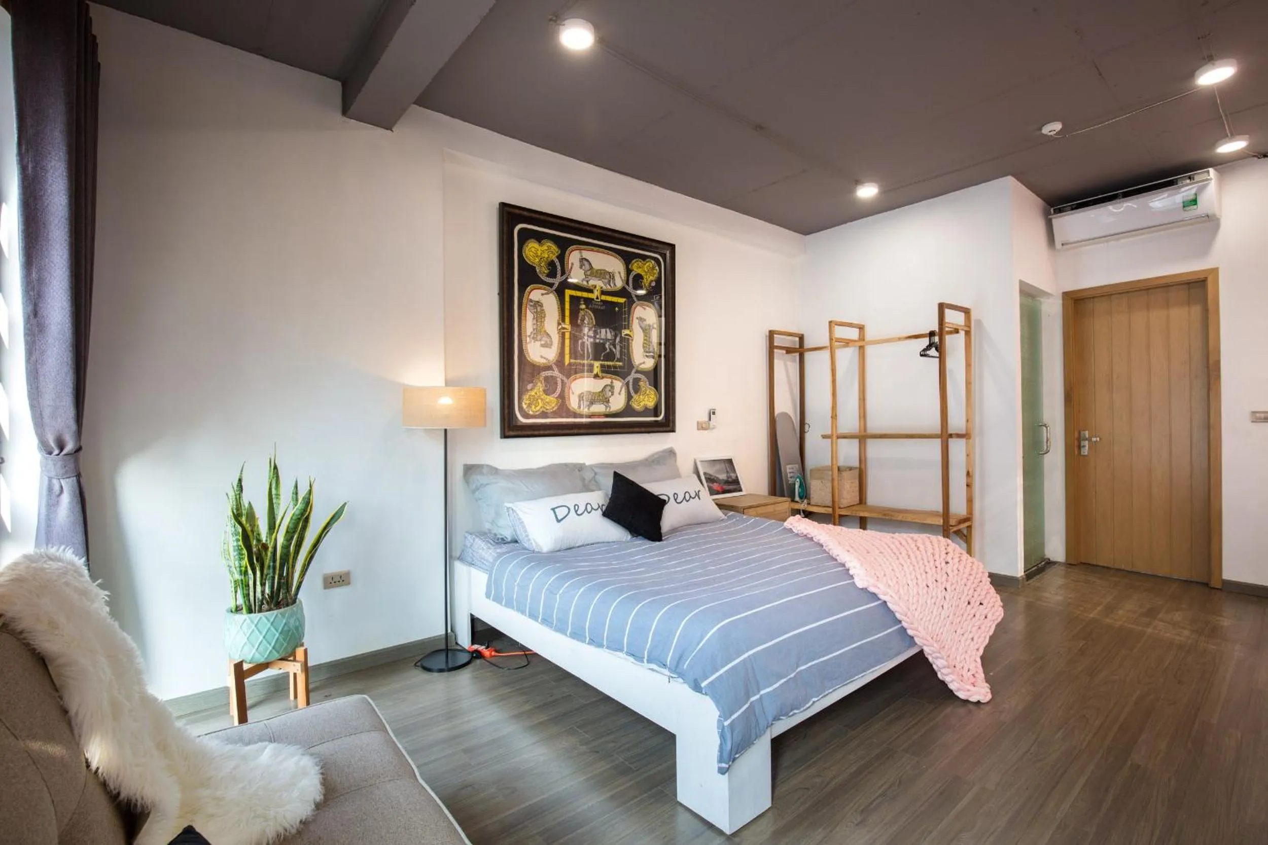 Bed in SaziHome Le Thanh Tong Hanoi