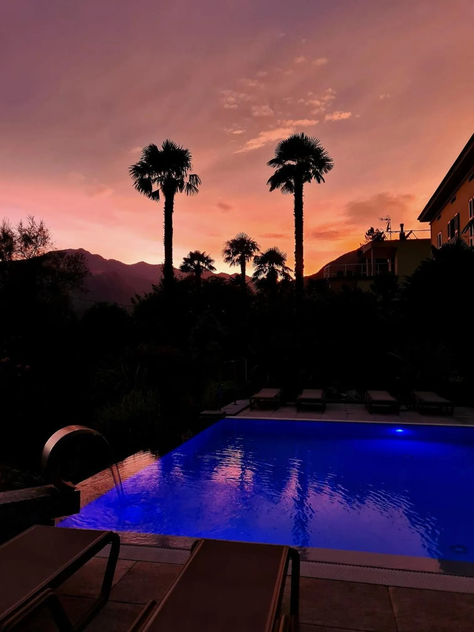 Sunset in Hotel Domaso