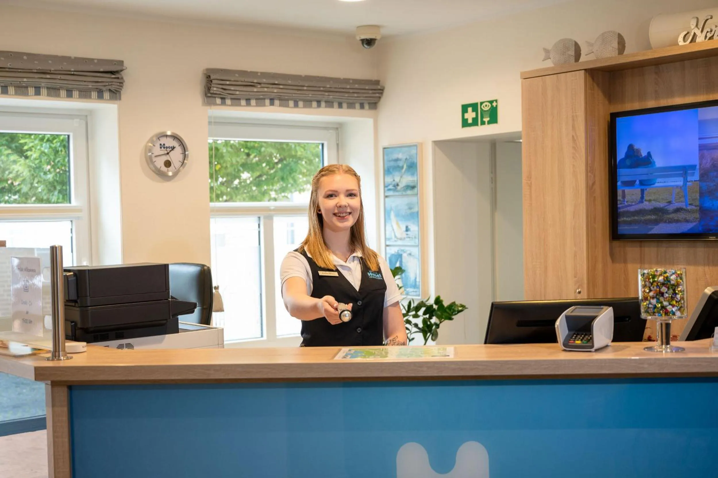 Lobby or reception in Nordsee-Hotel Hinrichsen