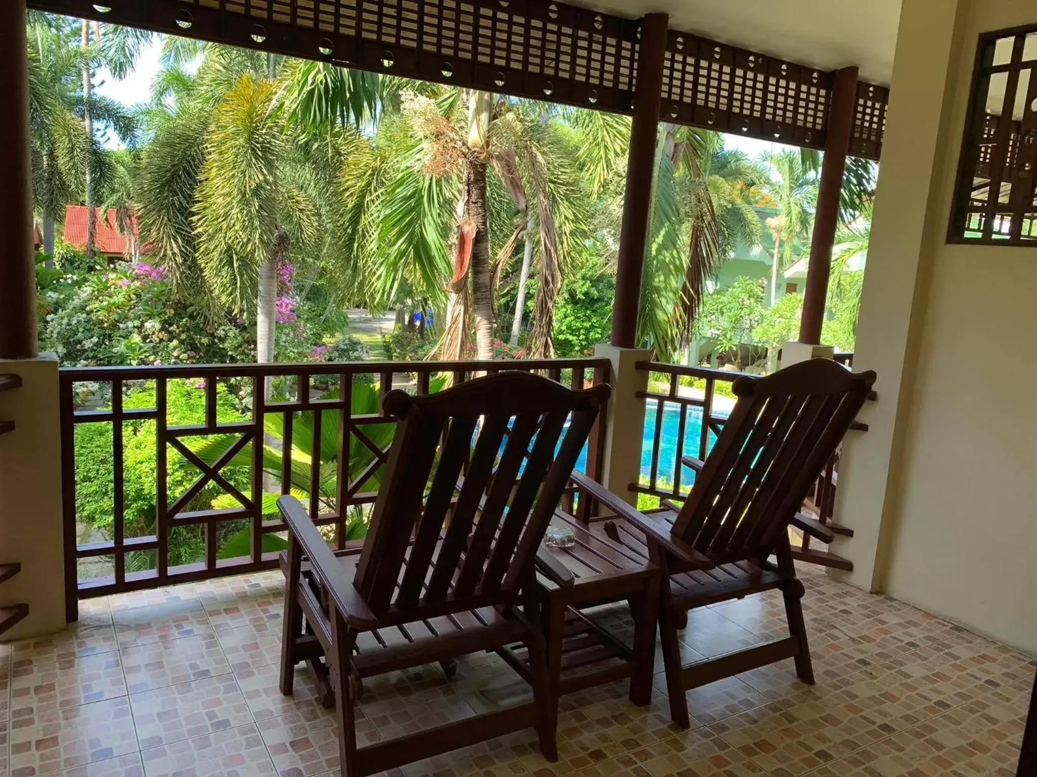 Balcony/Terrace in Rattana Guesthouse & Bungalow Balcony/Terrace in Rattana Guesthouse & Bungalow