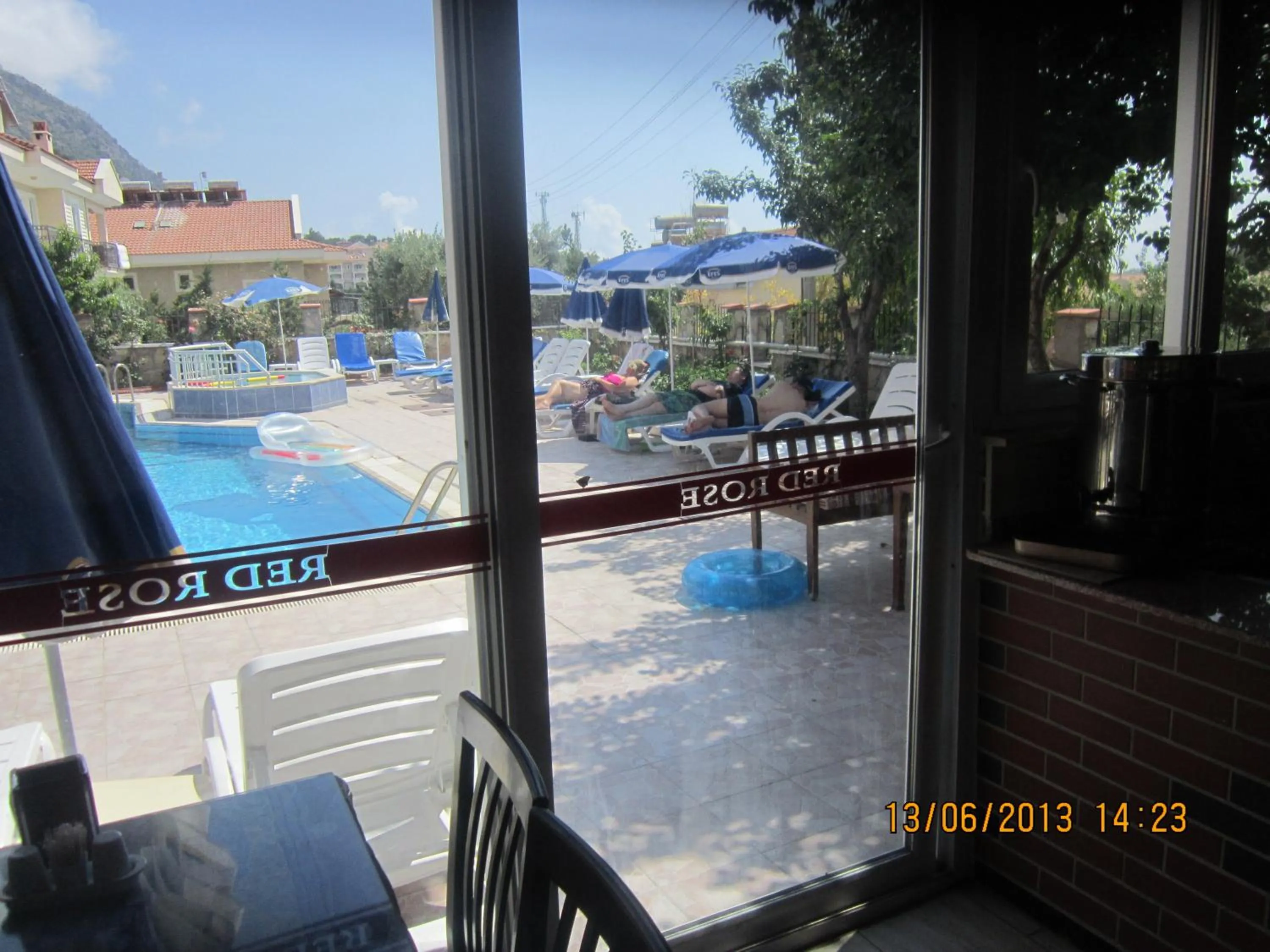 Pool view in Red Rose Hotel