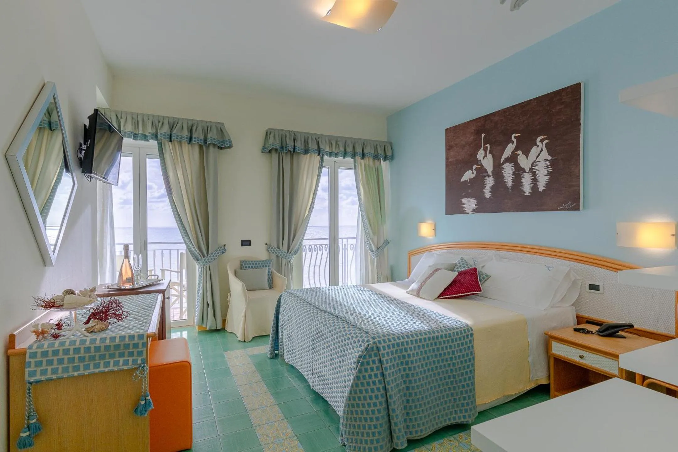 Bed in Grand Hotel Il Ninfeo