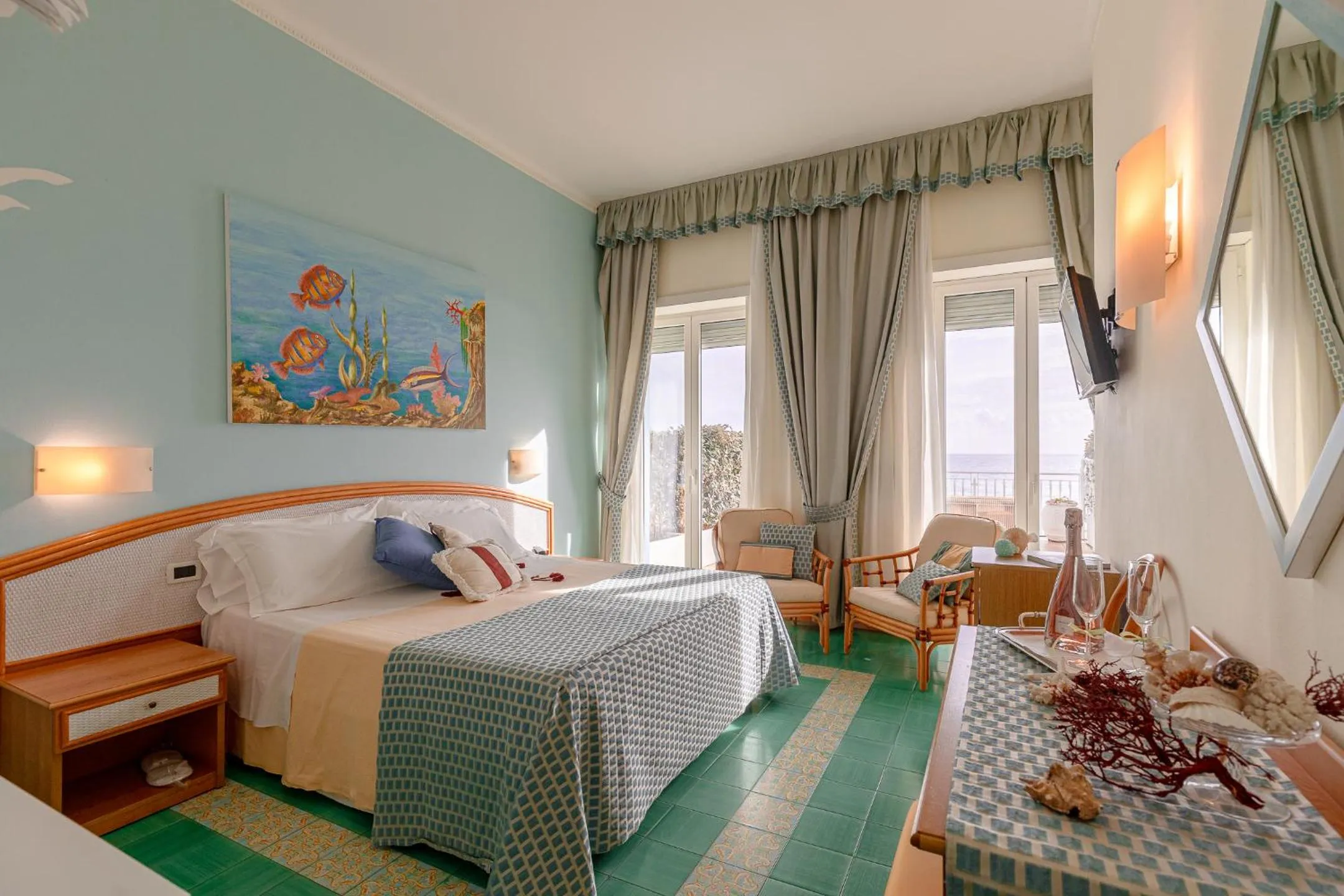 Bed in Grand Hotel Il Ninfeo