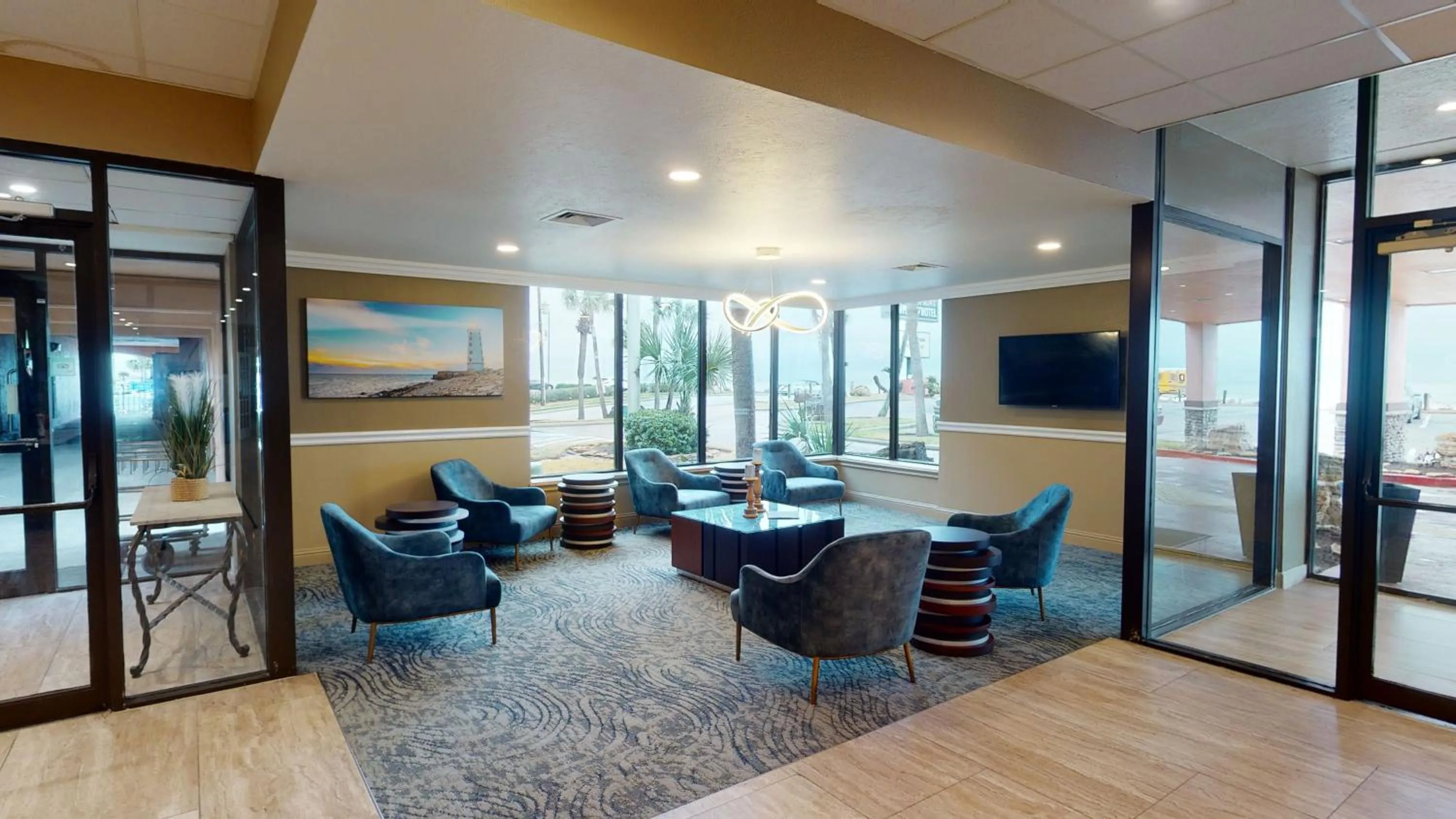 Property building in Beachfront Palms Hotel Galveston