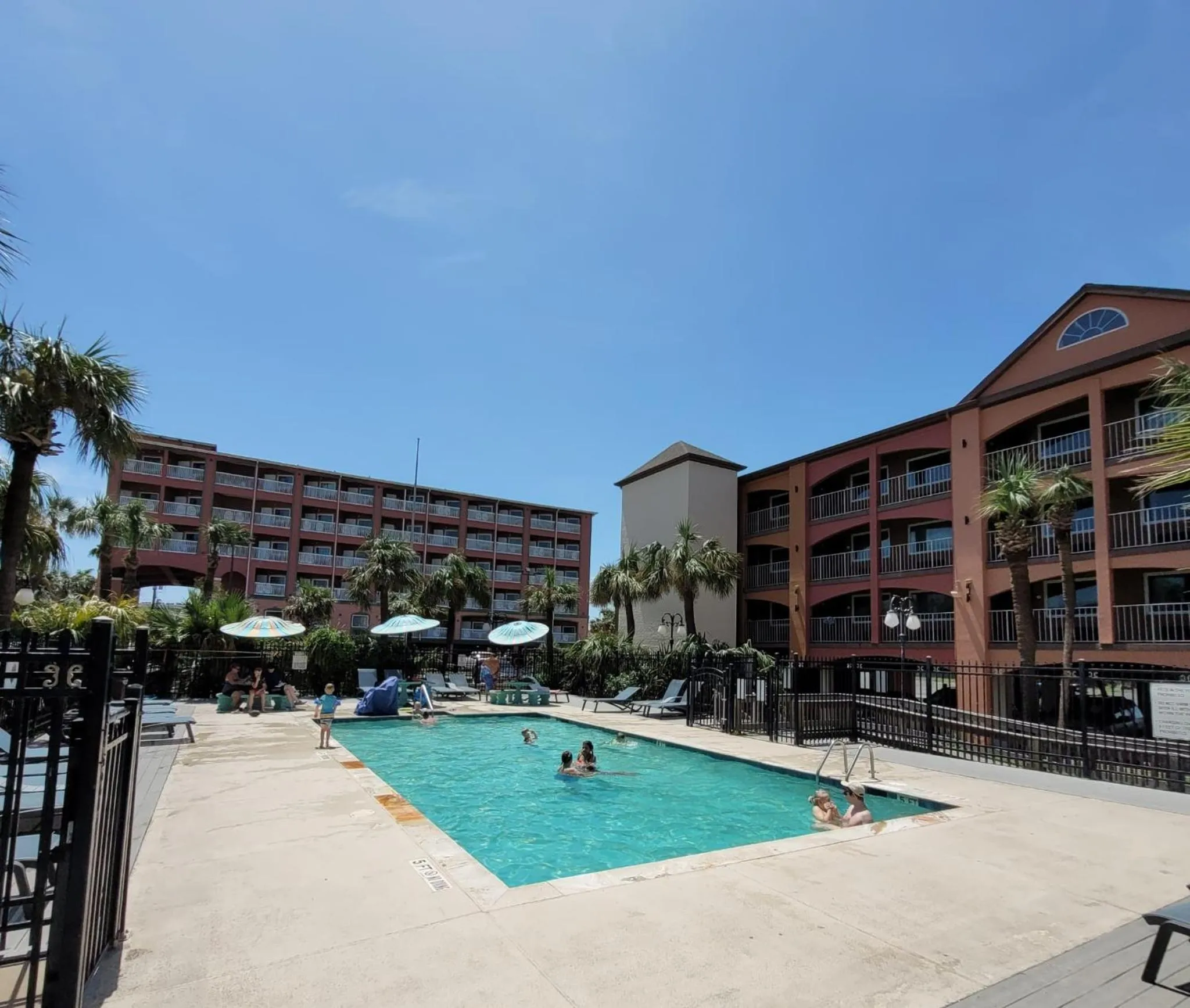 Property building in Beachfront Palms Hotel Galveston