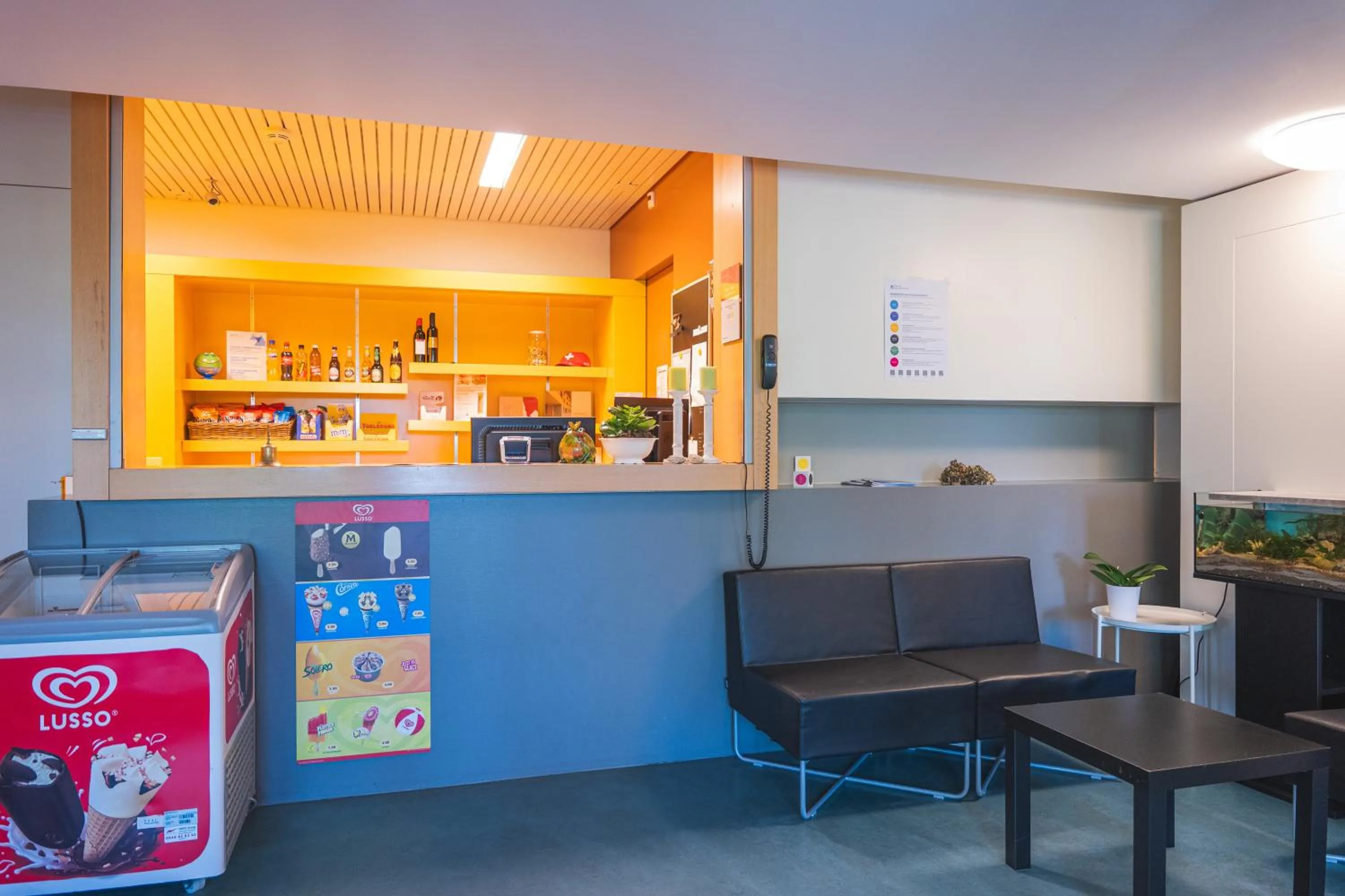 Lobby or reception in St. Gallen Youth Hostel