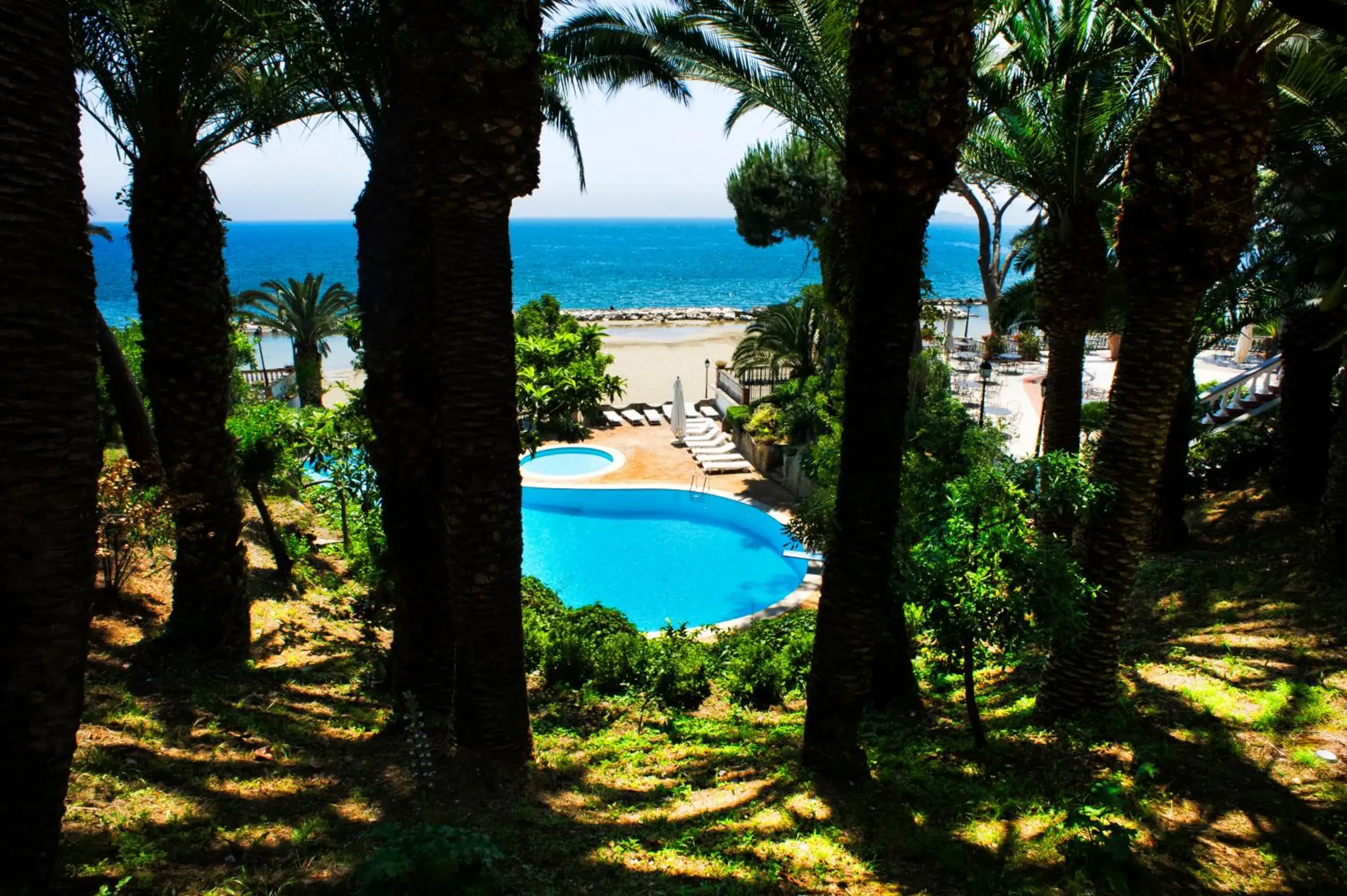 Garden view in Grande Albergo Miramare Garden view in Grande Albergo Miramare