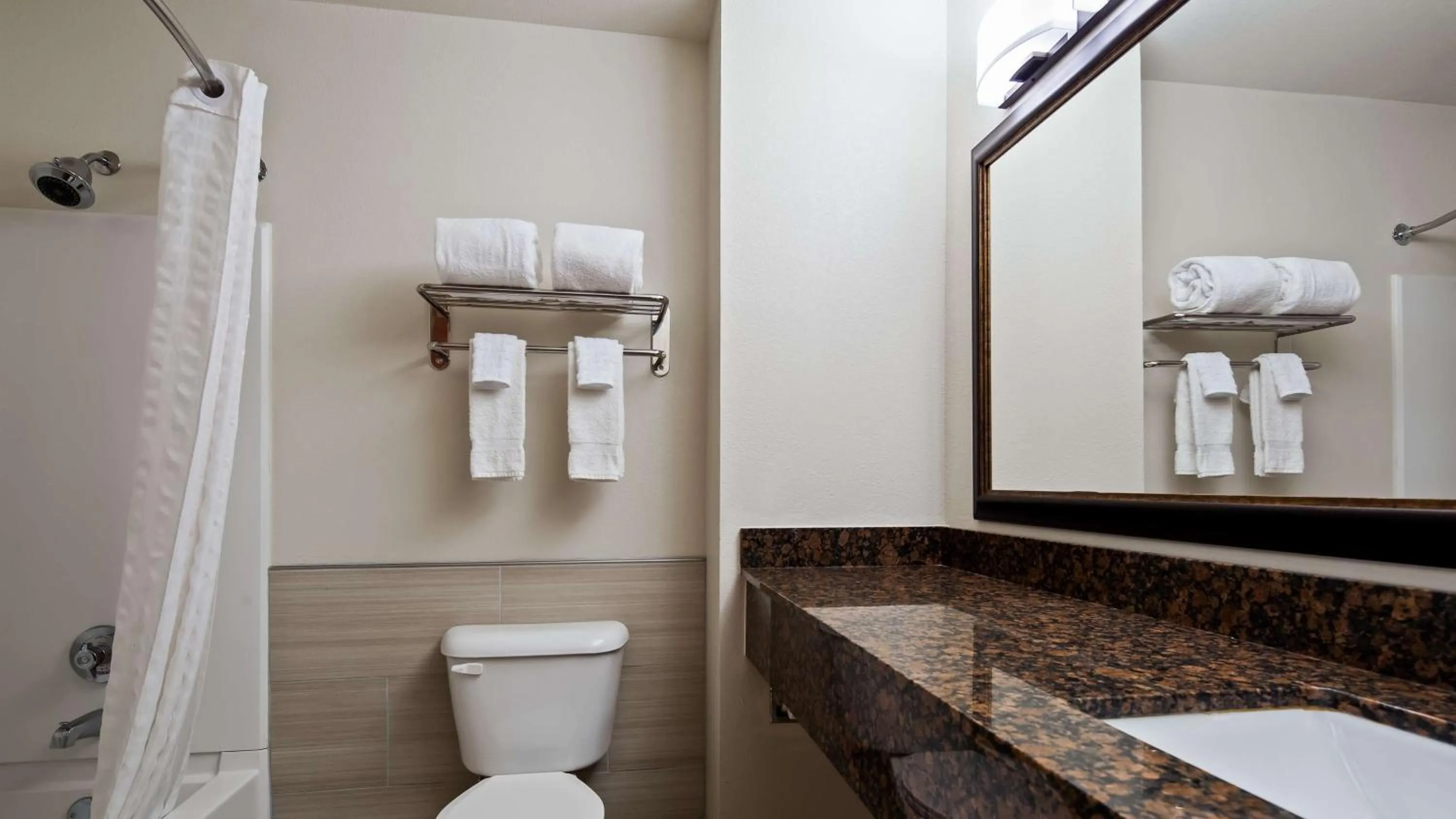 Shower in Best Western Denton Inn