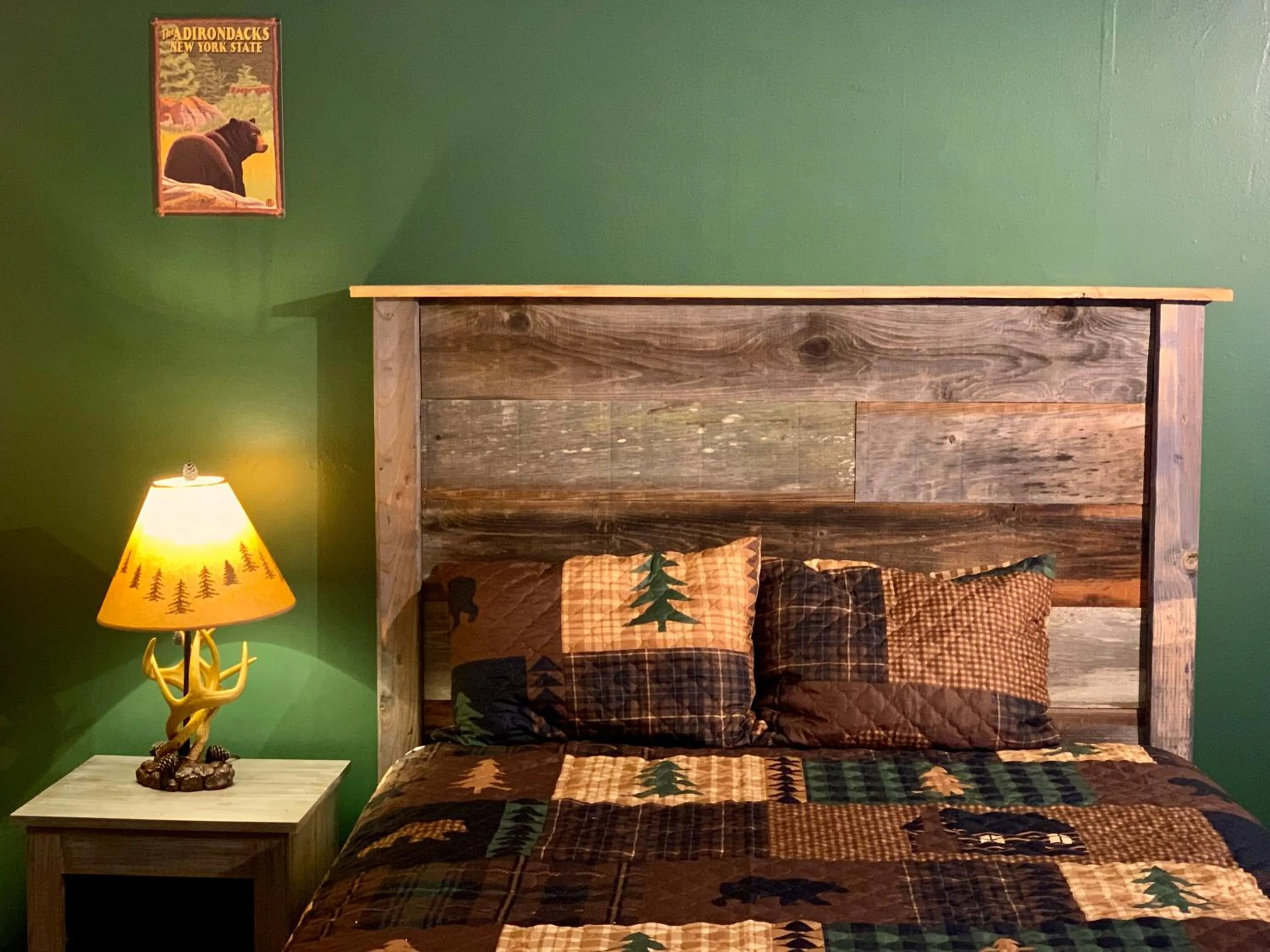 Decorative detail, Bed in Motel Montreal